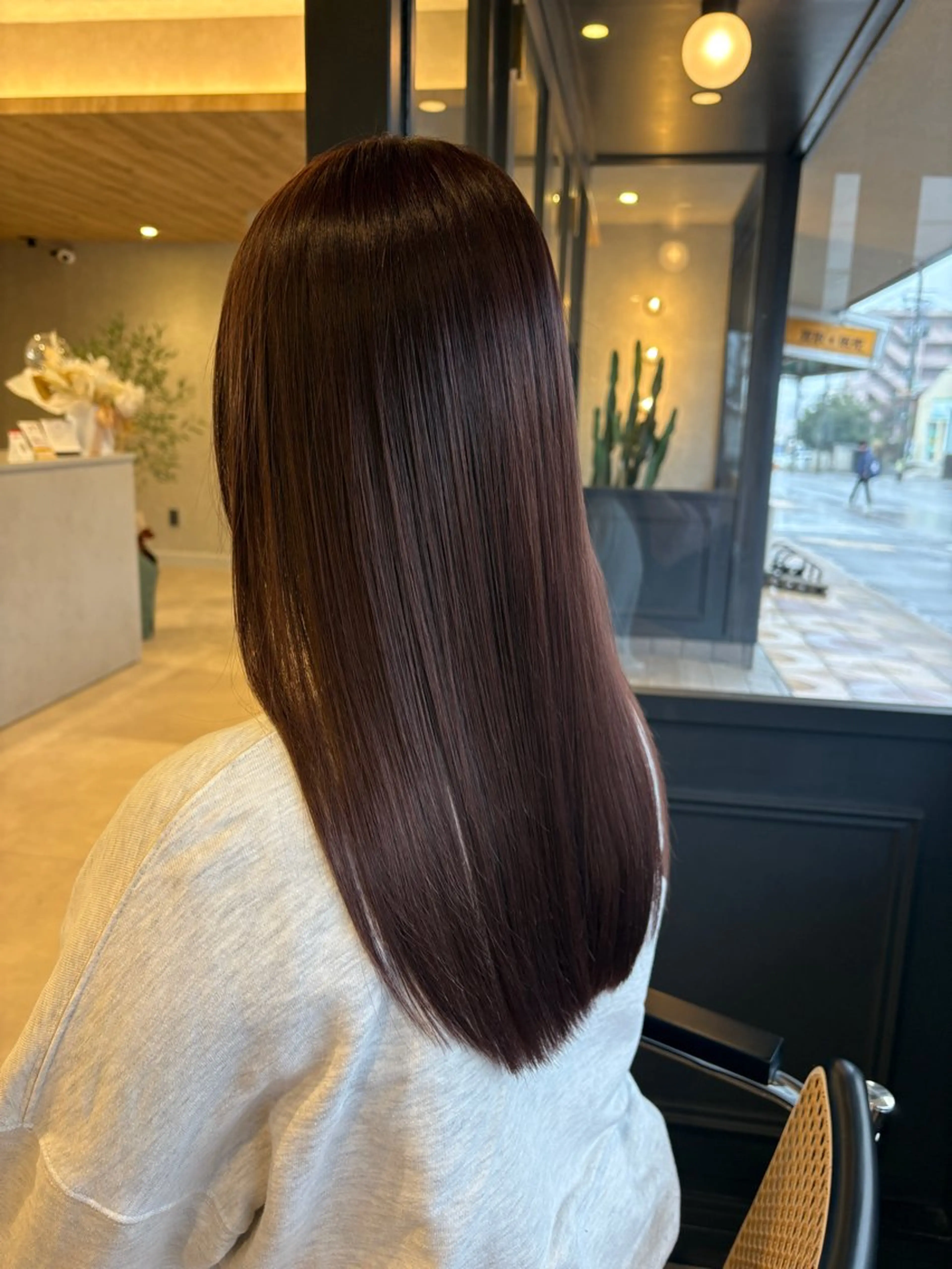 ロング チョコレートブラウン ヘアカラー トリートメント ヘッドスパ ✨NEW OPEN/ 美髪矯正/山田千里✨のヘアスタイル