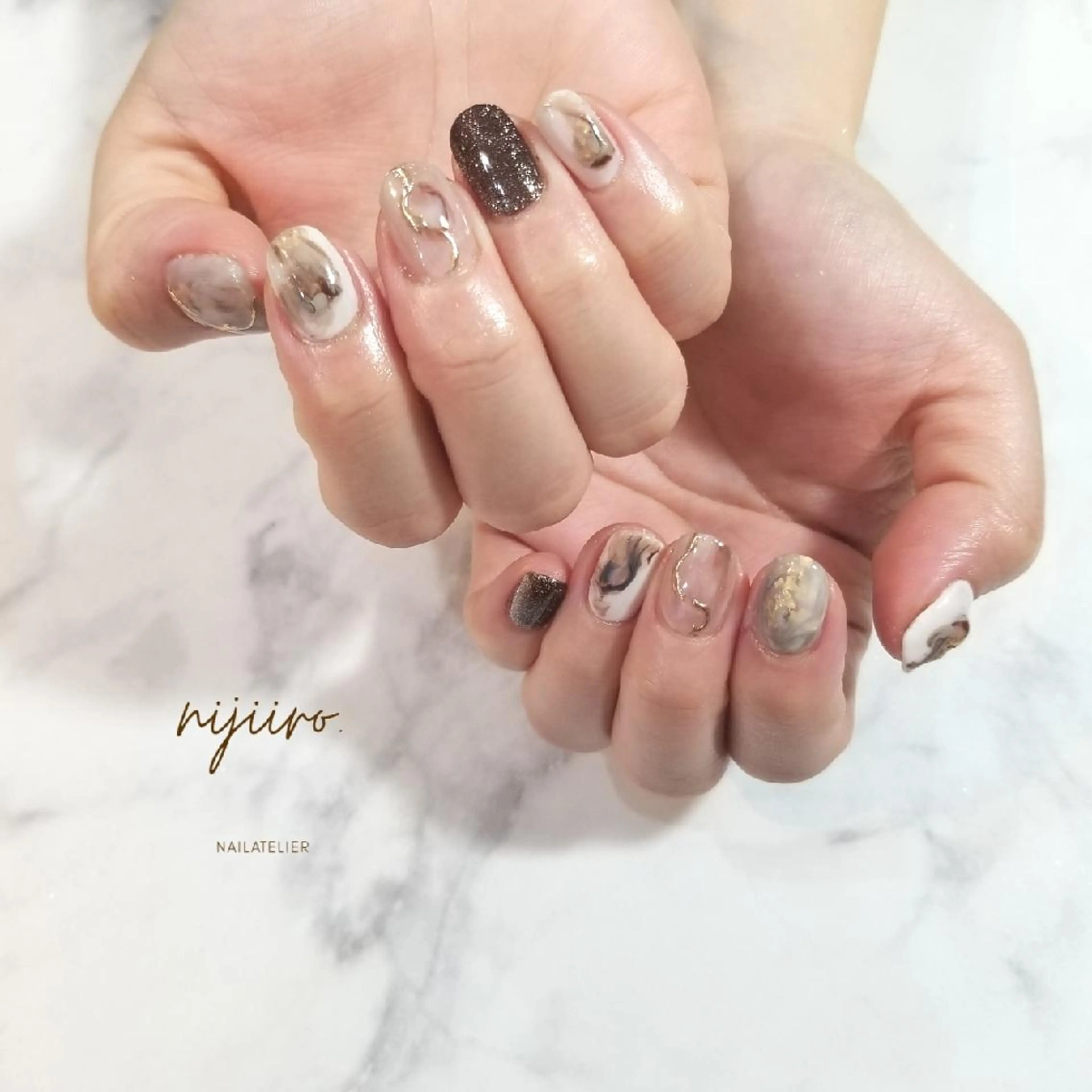 ネイル ニュアンスネイル ハンドネイル nijiiro🌈 サトウのネイルデザイン