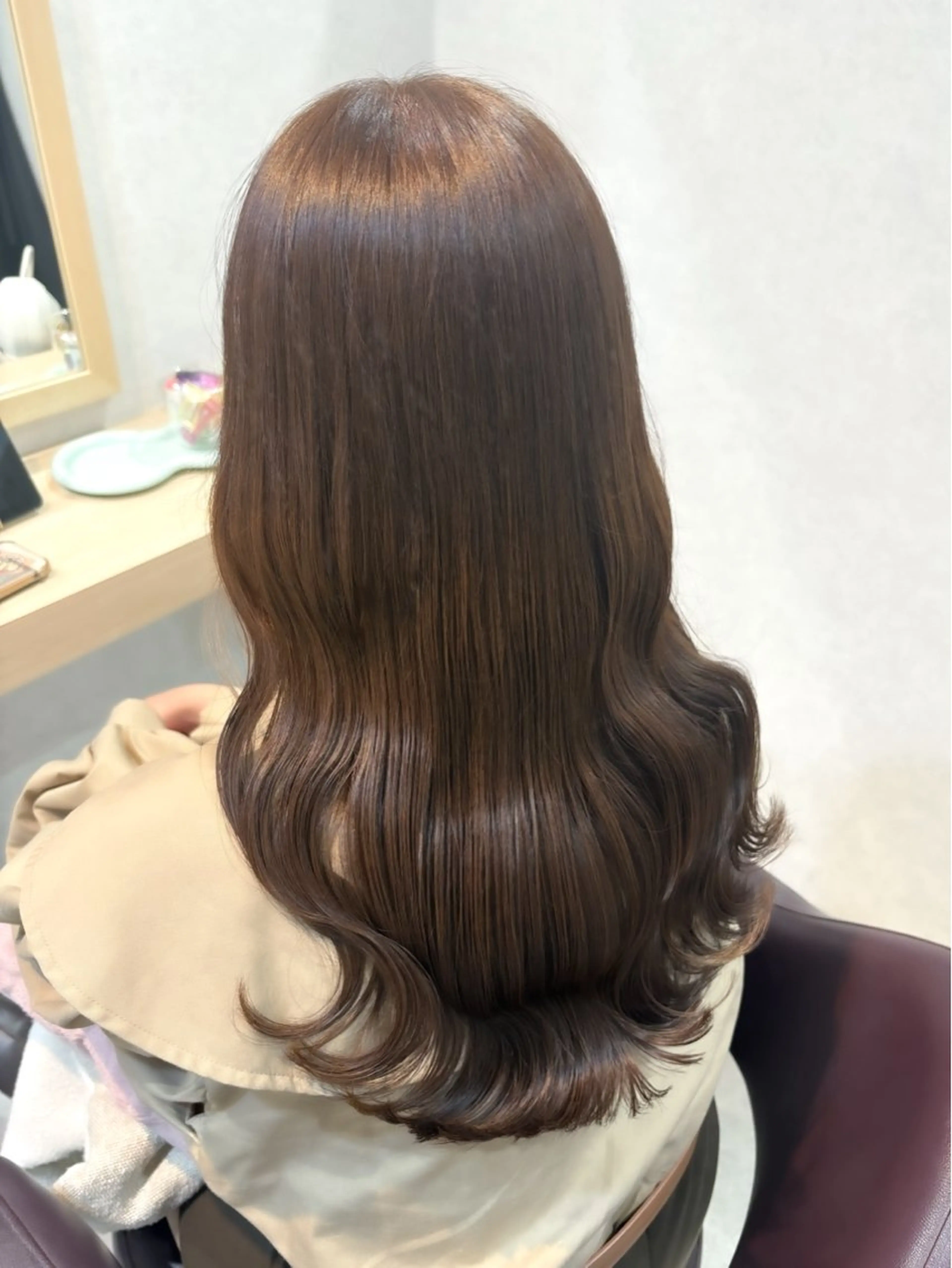 ロング カラー ブラウンカラー くすみブラウン カット ヘアカラー トリートメント ブラウンカラー 🫧tomoka🫧のヘアスタイル
