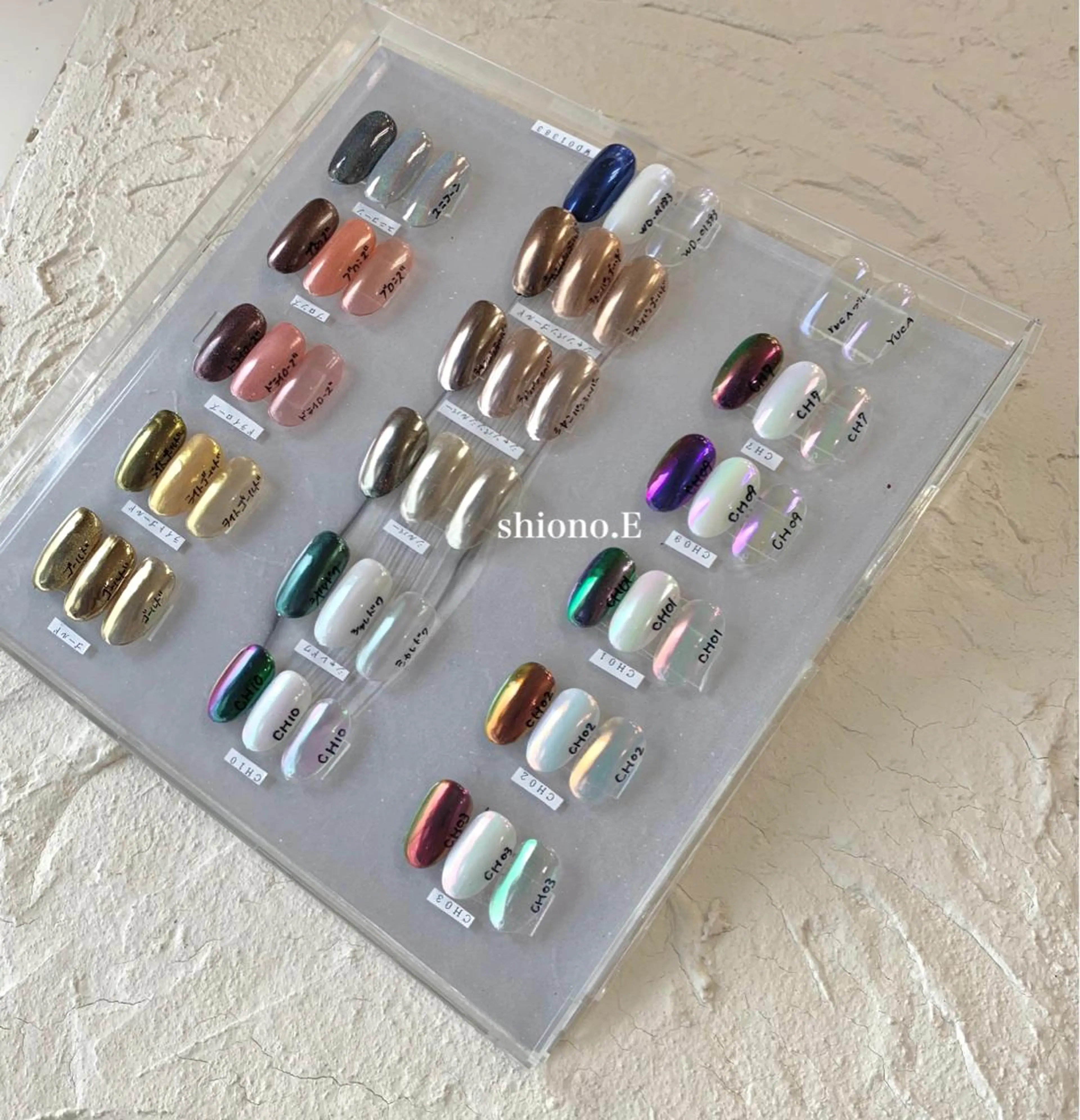 ショート カラー ネイル ミラーネイル be-cares beauty(豊川店のネイルデザイン