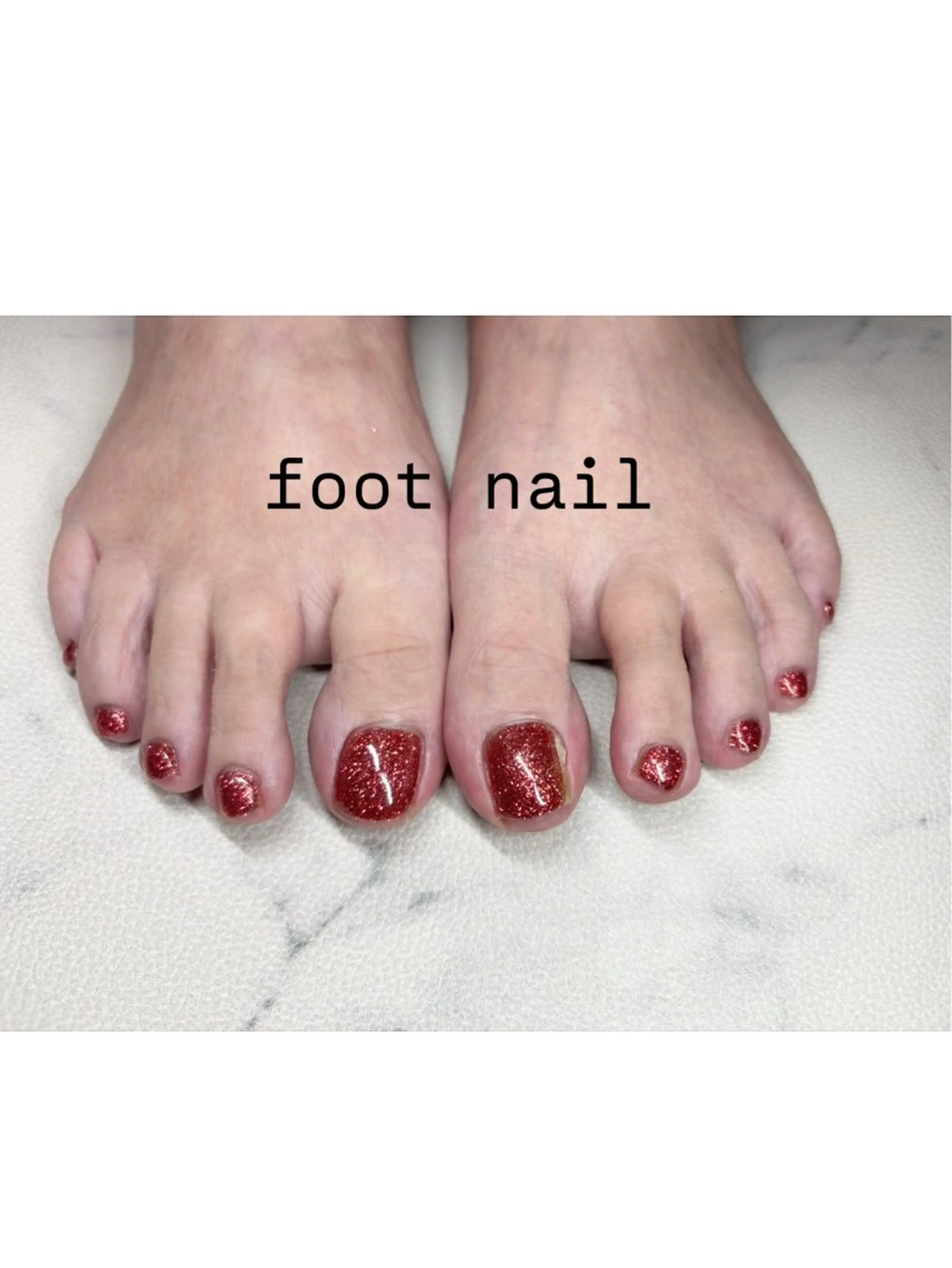 ネイル ラメ(グリッター) 赤色 BellaLuna 武藤美里のネイルデザイン