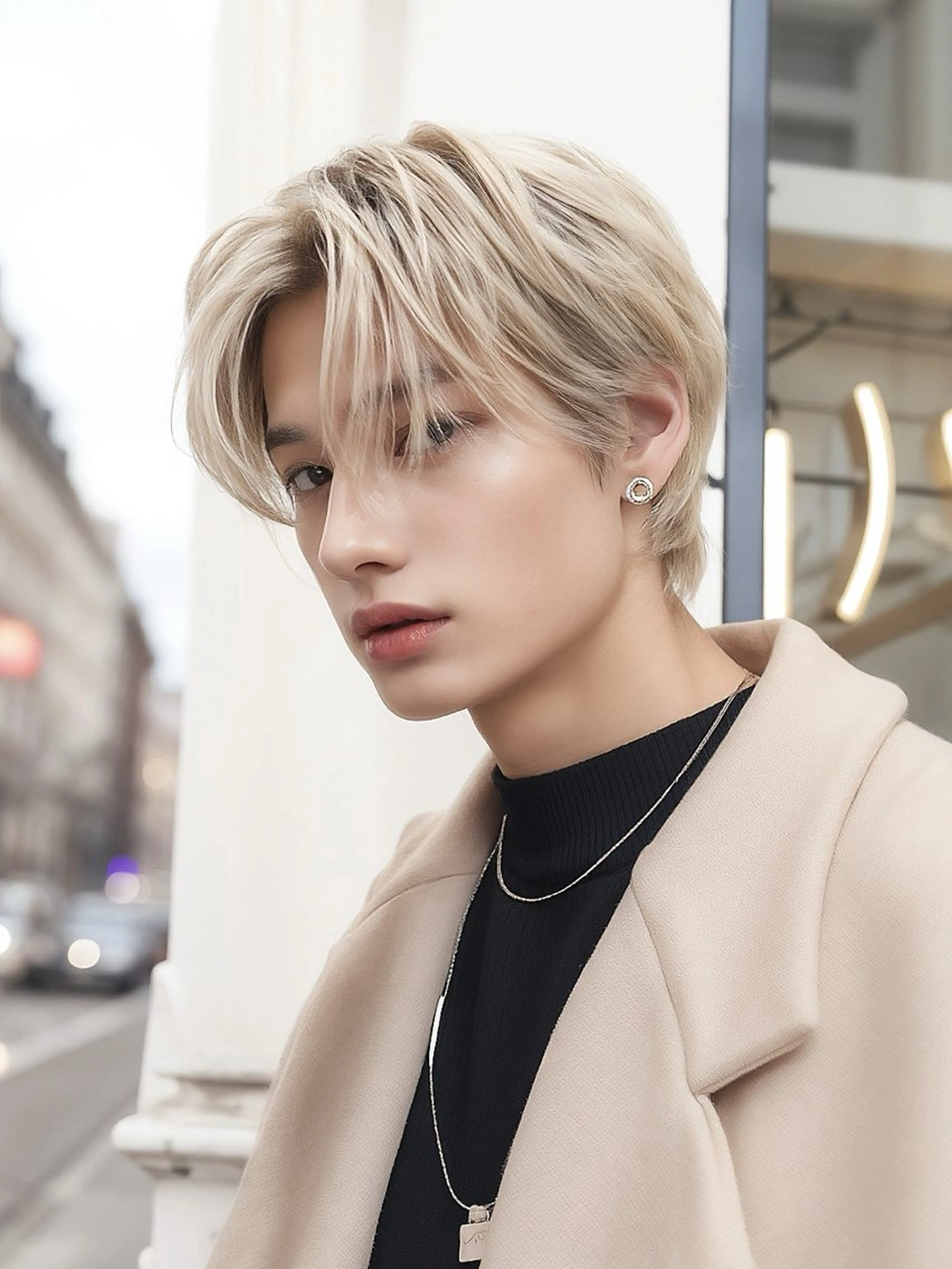 ショート カラー ヘアアレンジ メンズ メンズブリーチ ブリーチ ダブルカラー ショートヘア カット ヘアカラー トリートメント HOME所属・ウツミ ケイタのヘアスタイル