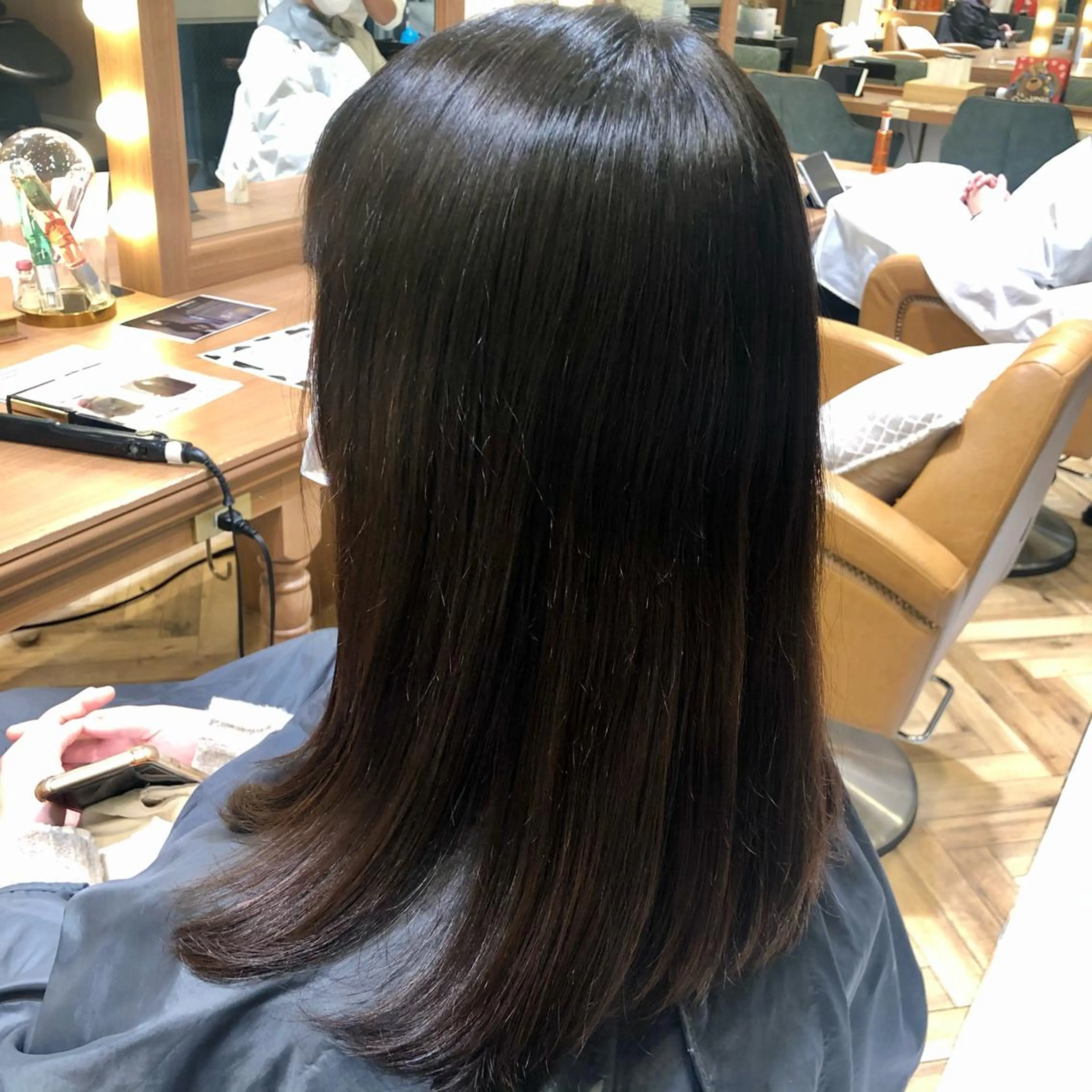 ロング 縮毛矯正 髪質改善 韓国風レイヤー 吉田のヘアスタイル