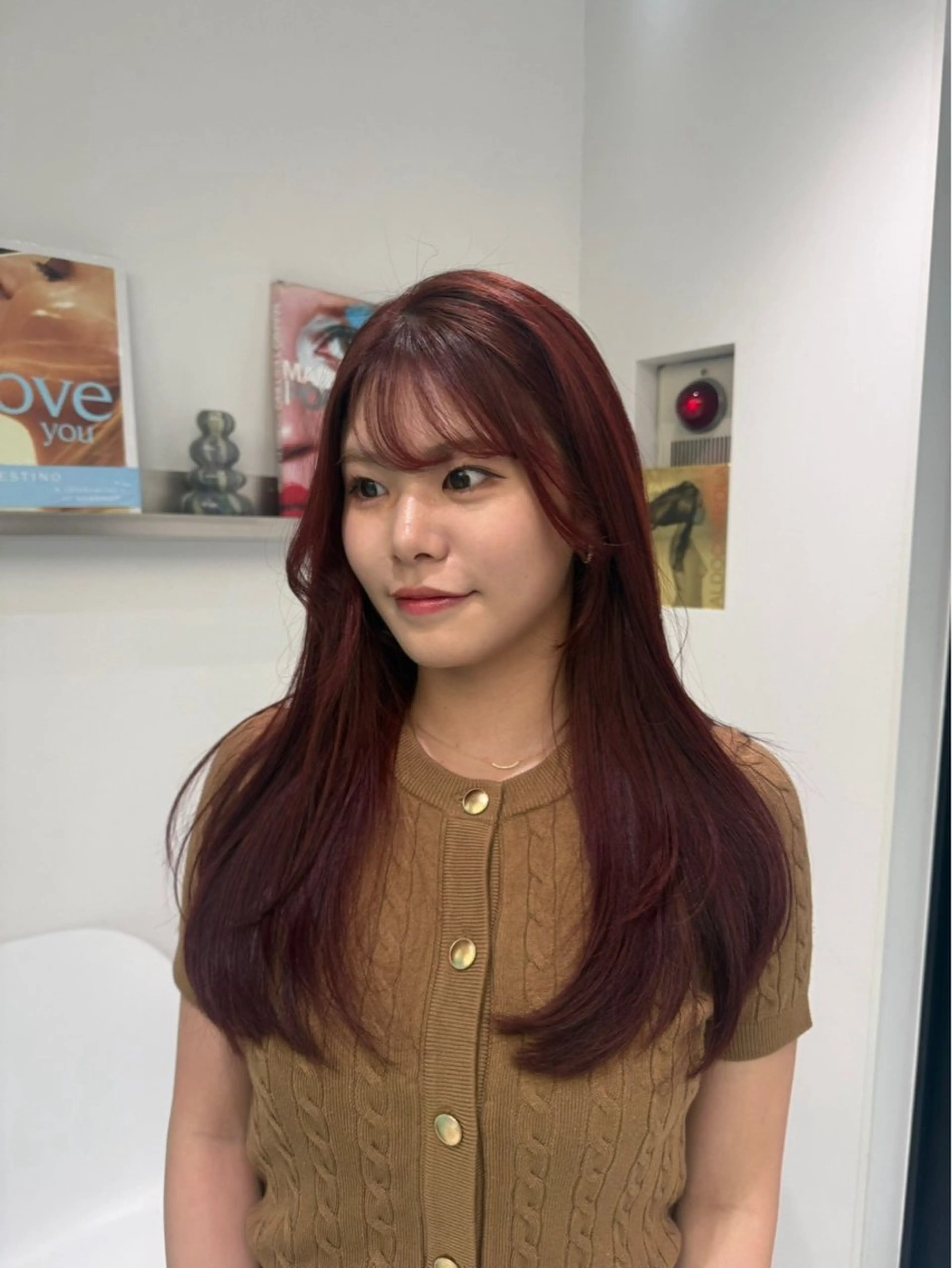 暖色ワンカラー★+Refaブラシ使用ヘアトリートメント🪷の写真