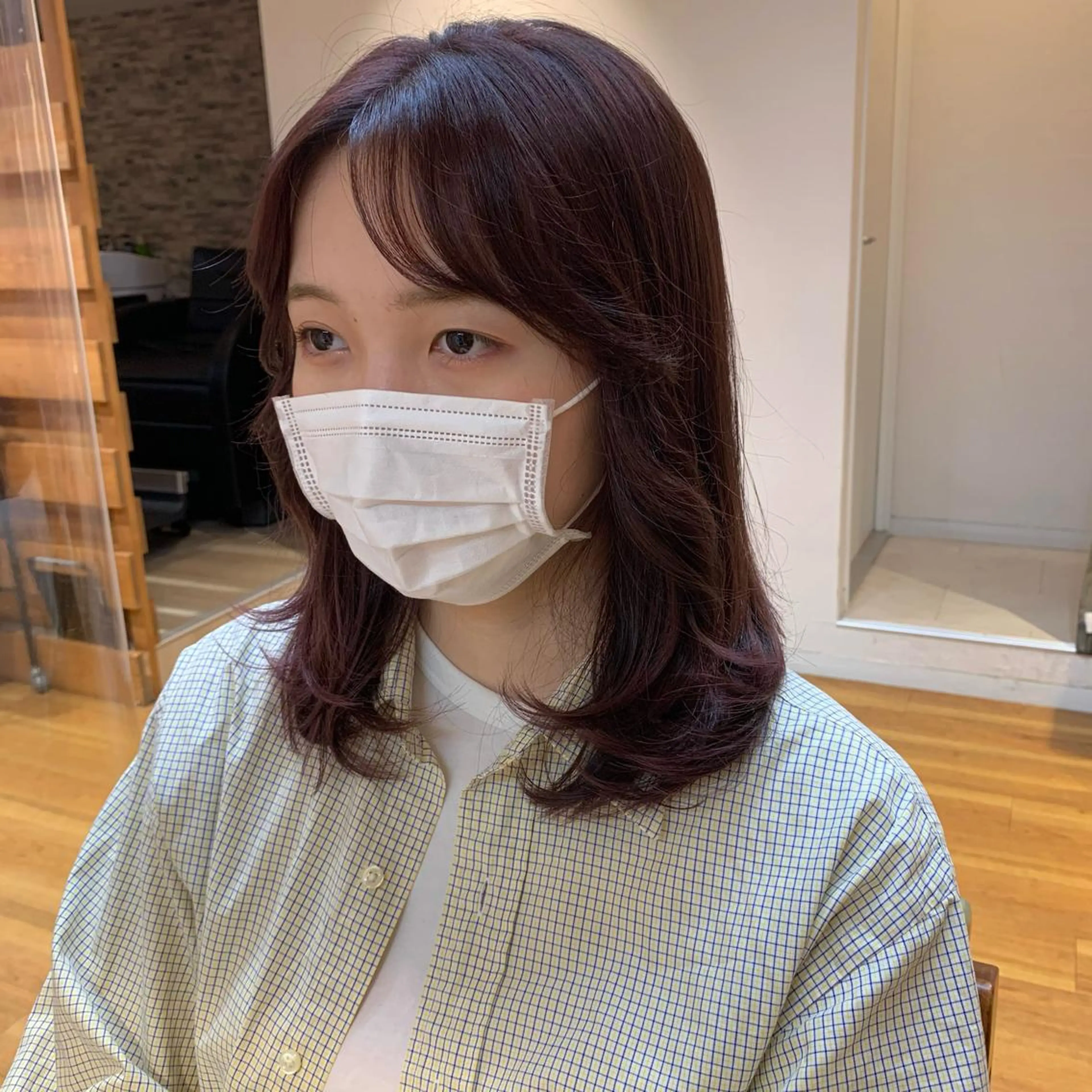 セミロング カラー ピンクカラー ピンクパープル パープルカラー レイヤーカット little 小濱彰太のヘアスタイル