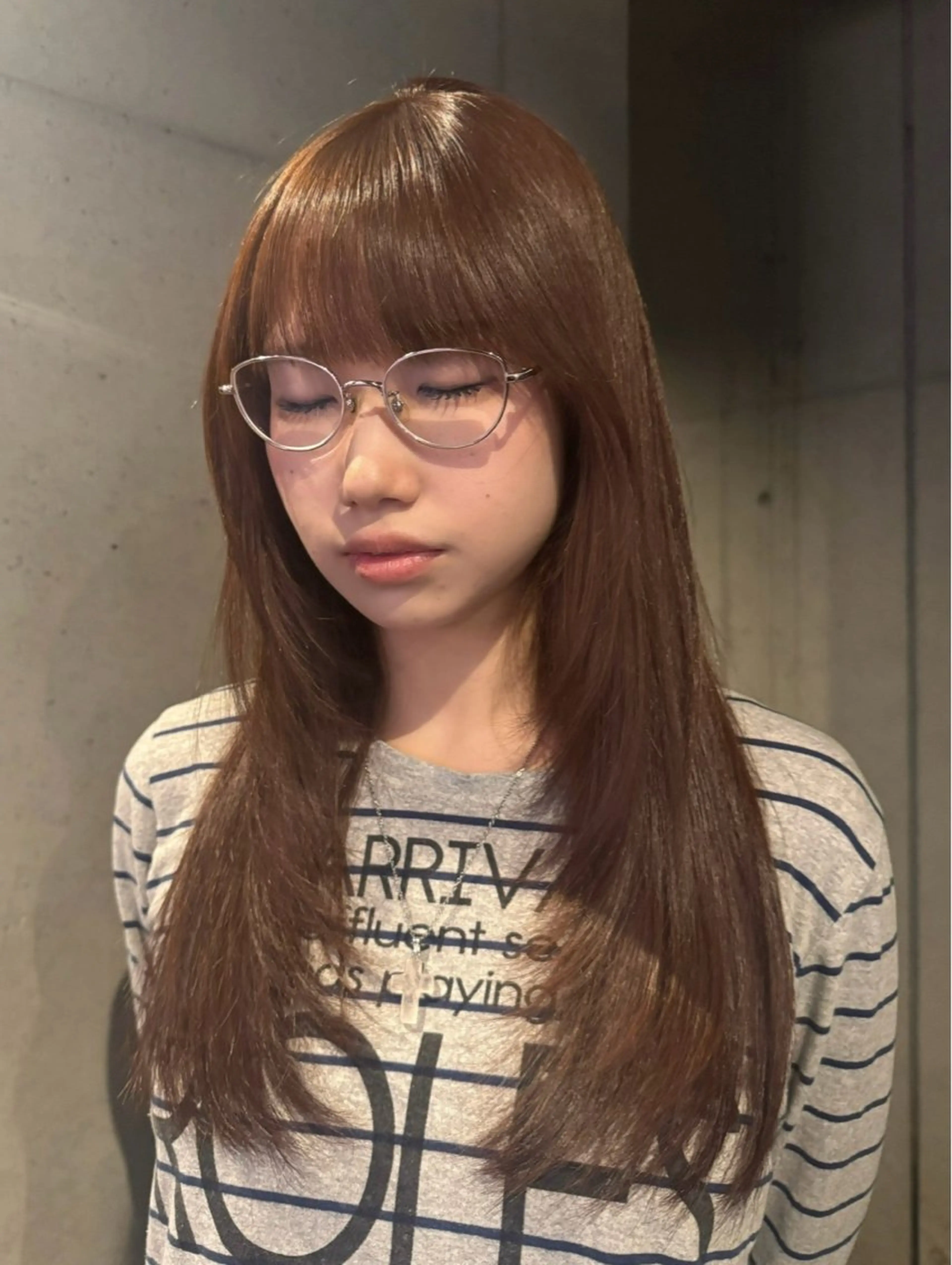 ロング カラー カット ヘアカラー だいち/ブリーチ/ レイヤーカットのヘアスタイル