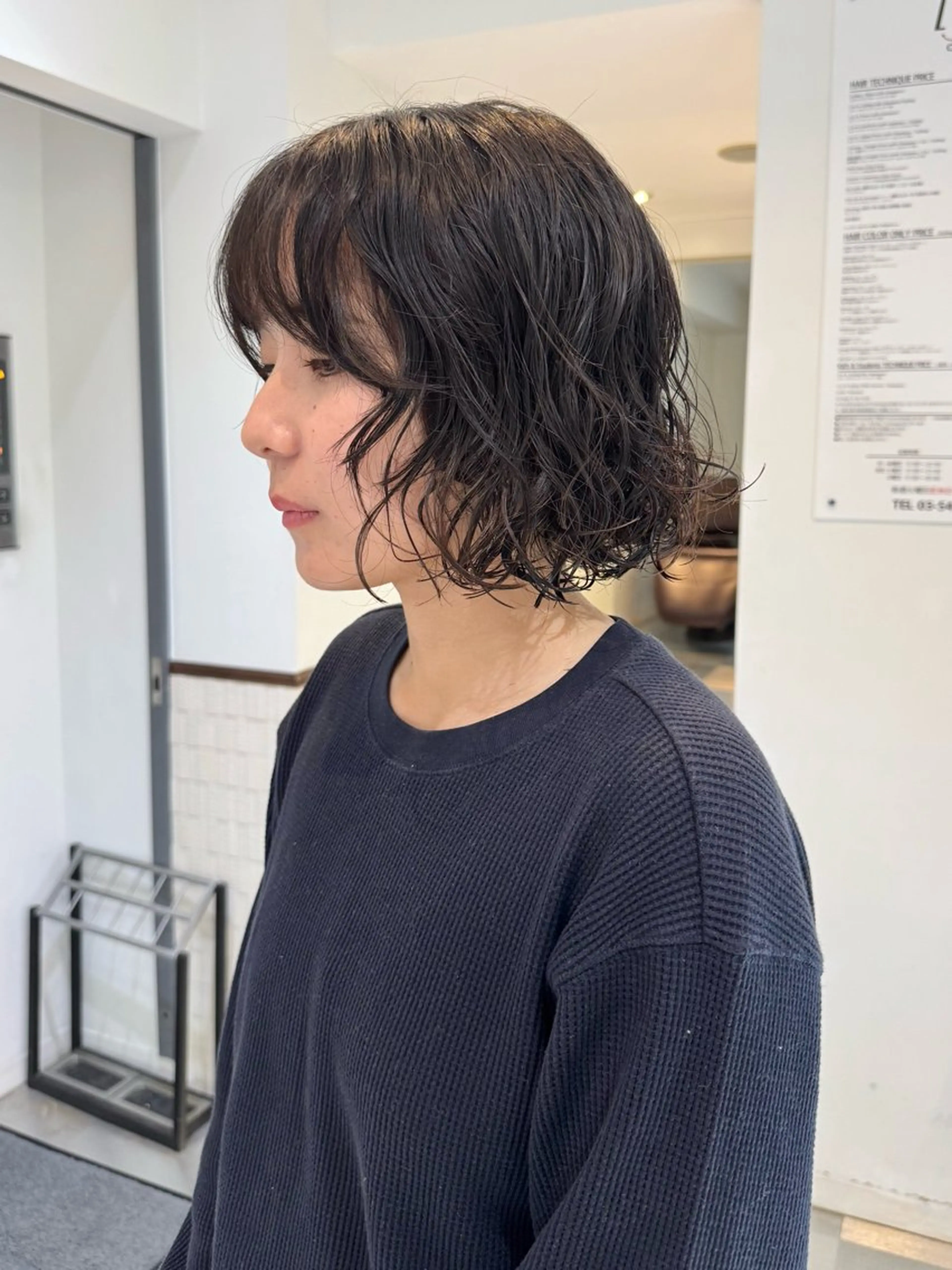 ショート パーマ ボブ カット パーマ トリートメント デジタルパーマ 🌀ボブ　萩原　龍のヘアスタイル