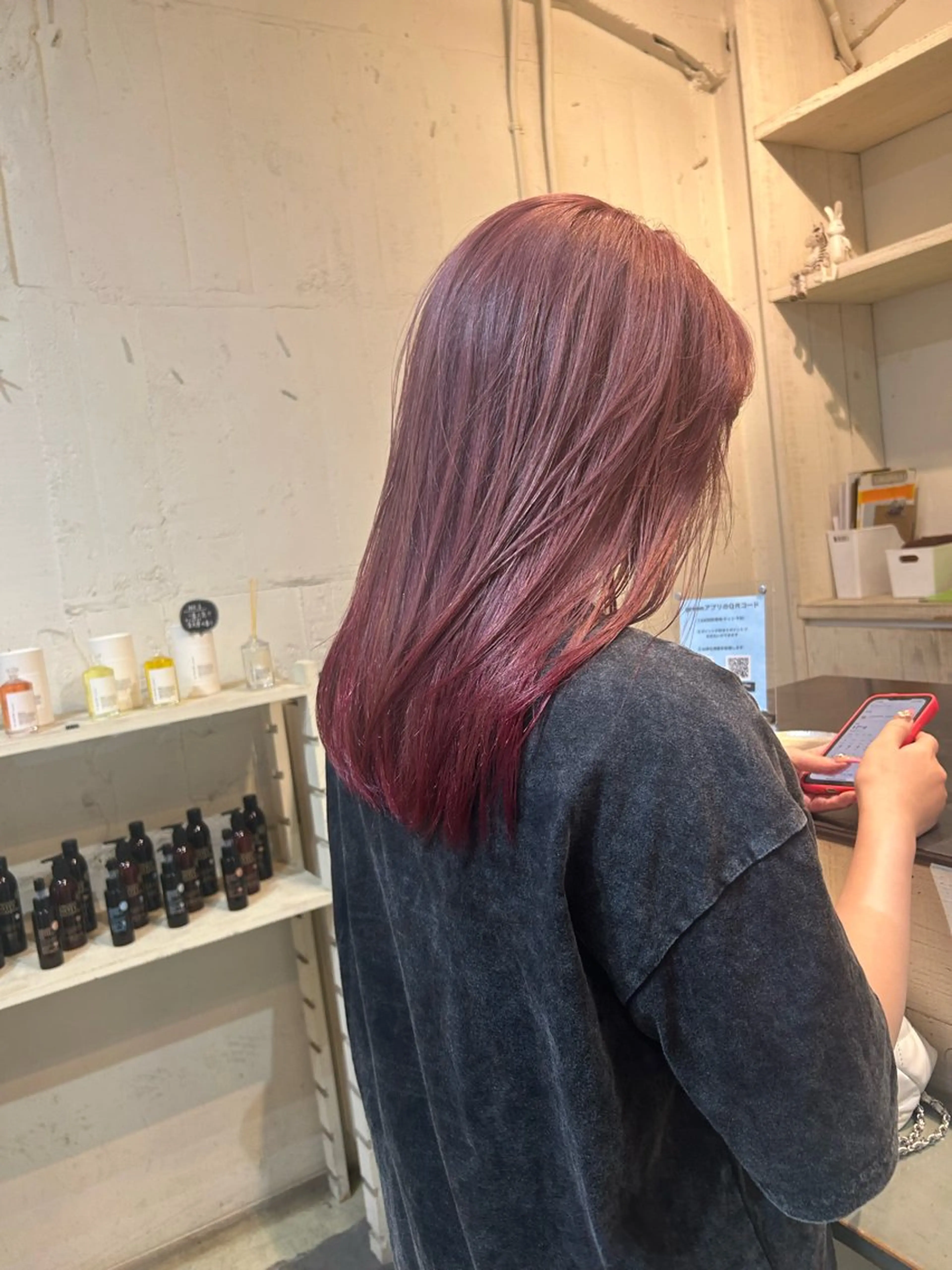 セミロング カラー 谷九/天王寺/上本町 ショート/ボブ/北川のヘアスタイル