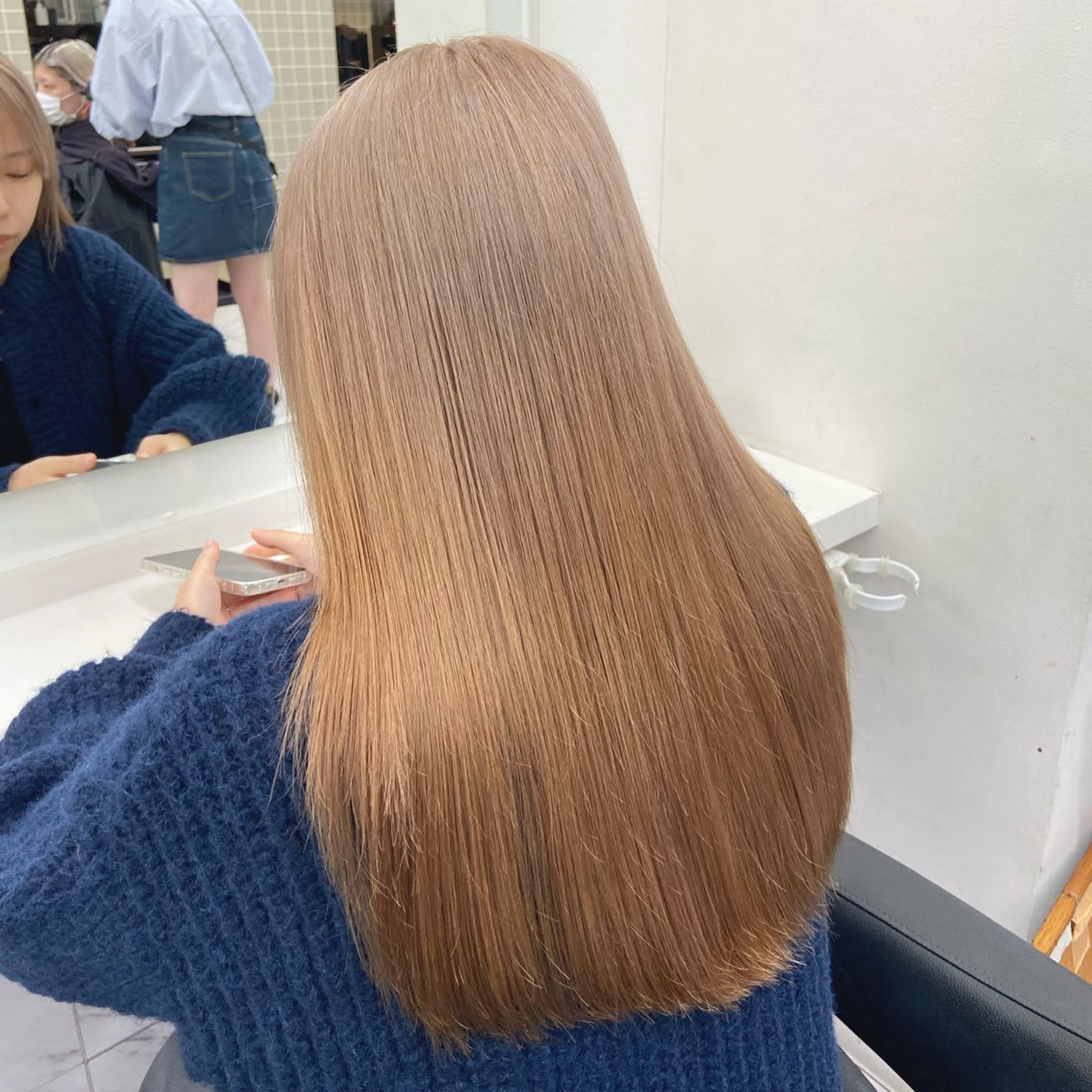 セミロング カラー ヘアアレンジ Over hair_ misakiのヘアスタイル