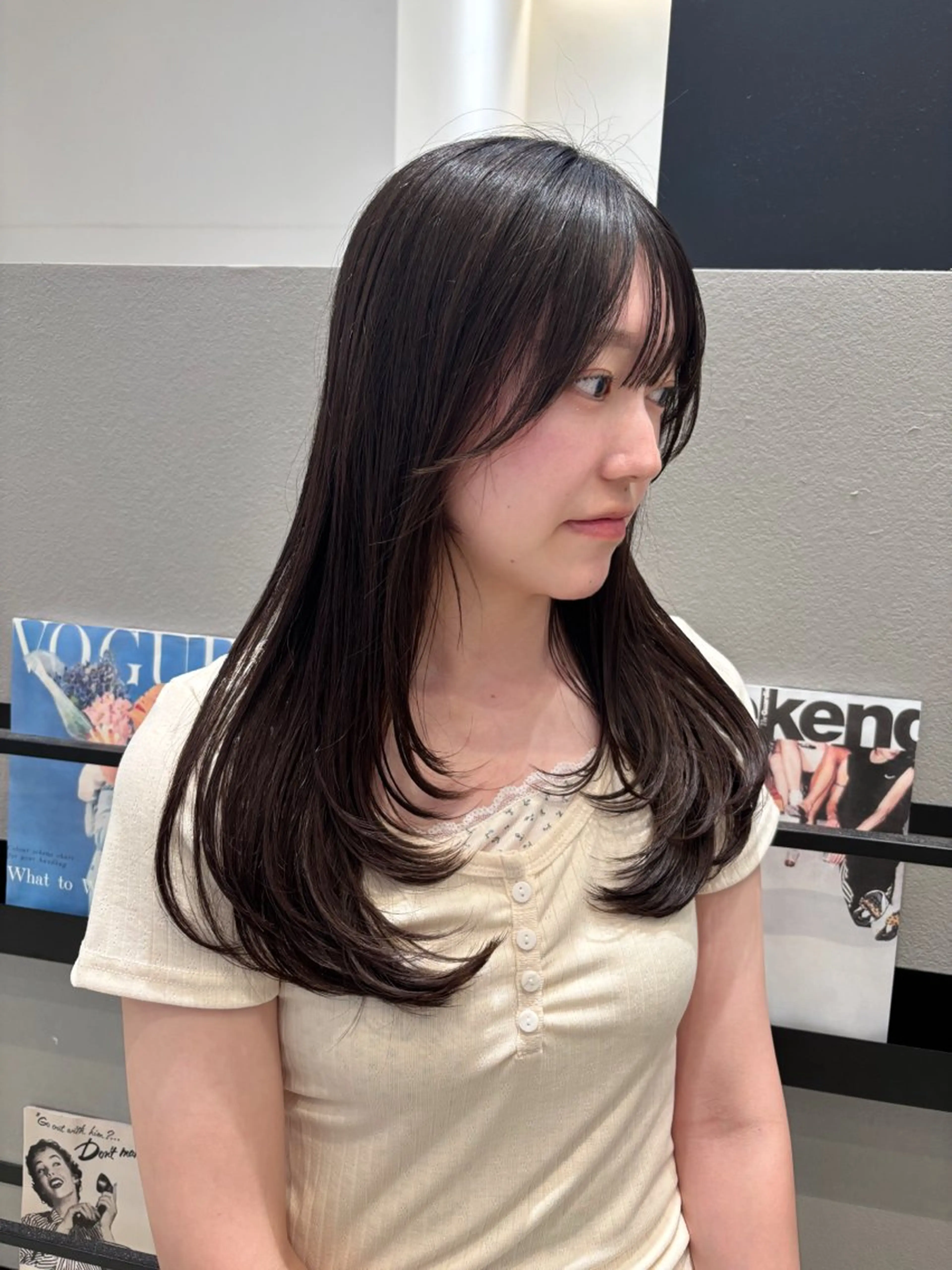 セミロング カラー カット ヘアカラー 透明感カラー/ レイヤーkotonoのヘアスタイル