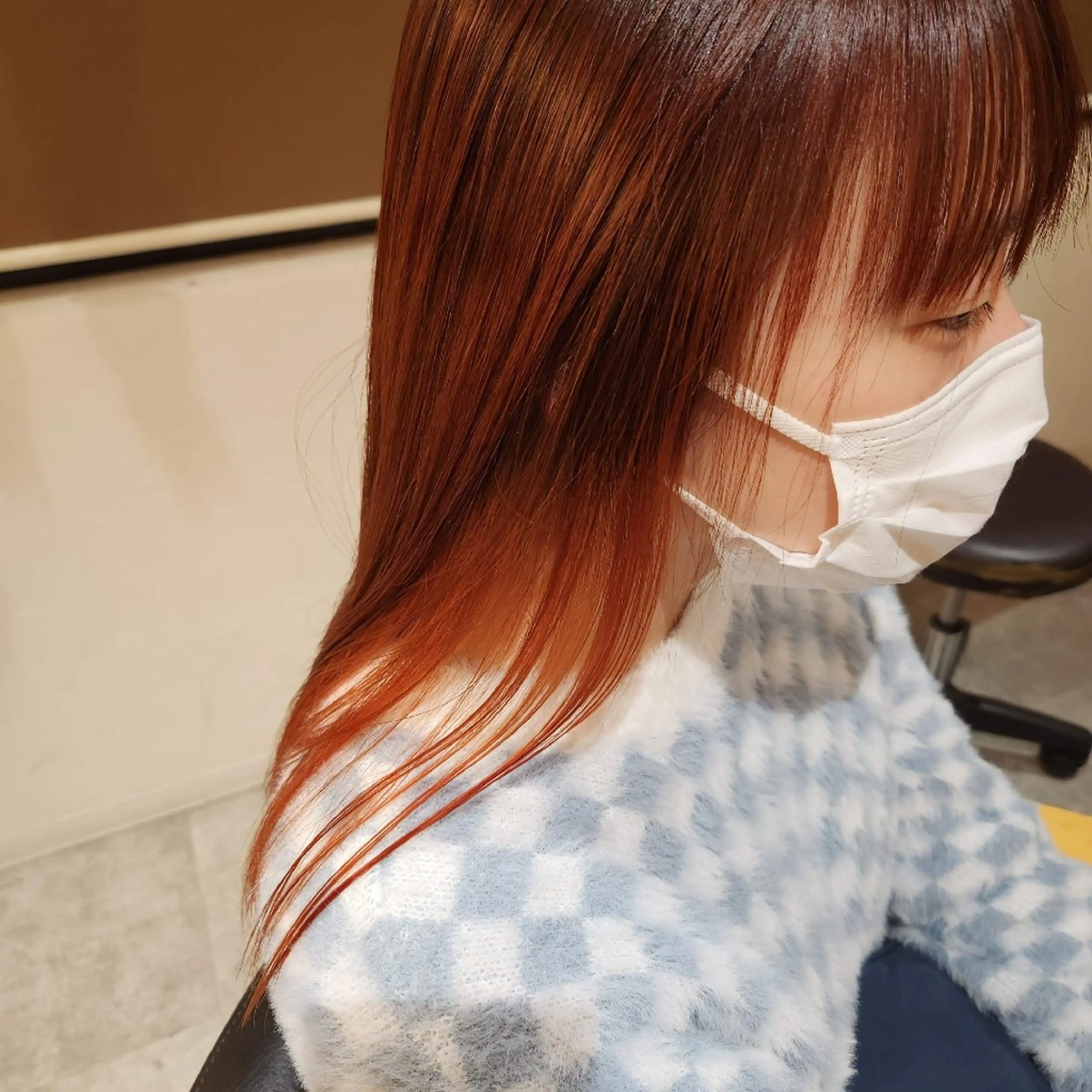 カラー セミロング OVAL hair はづきのヘアスタイル