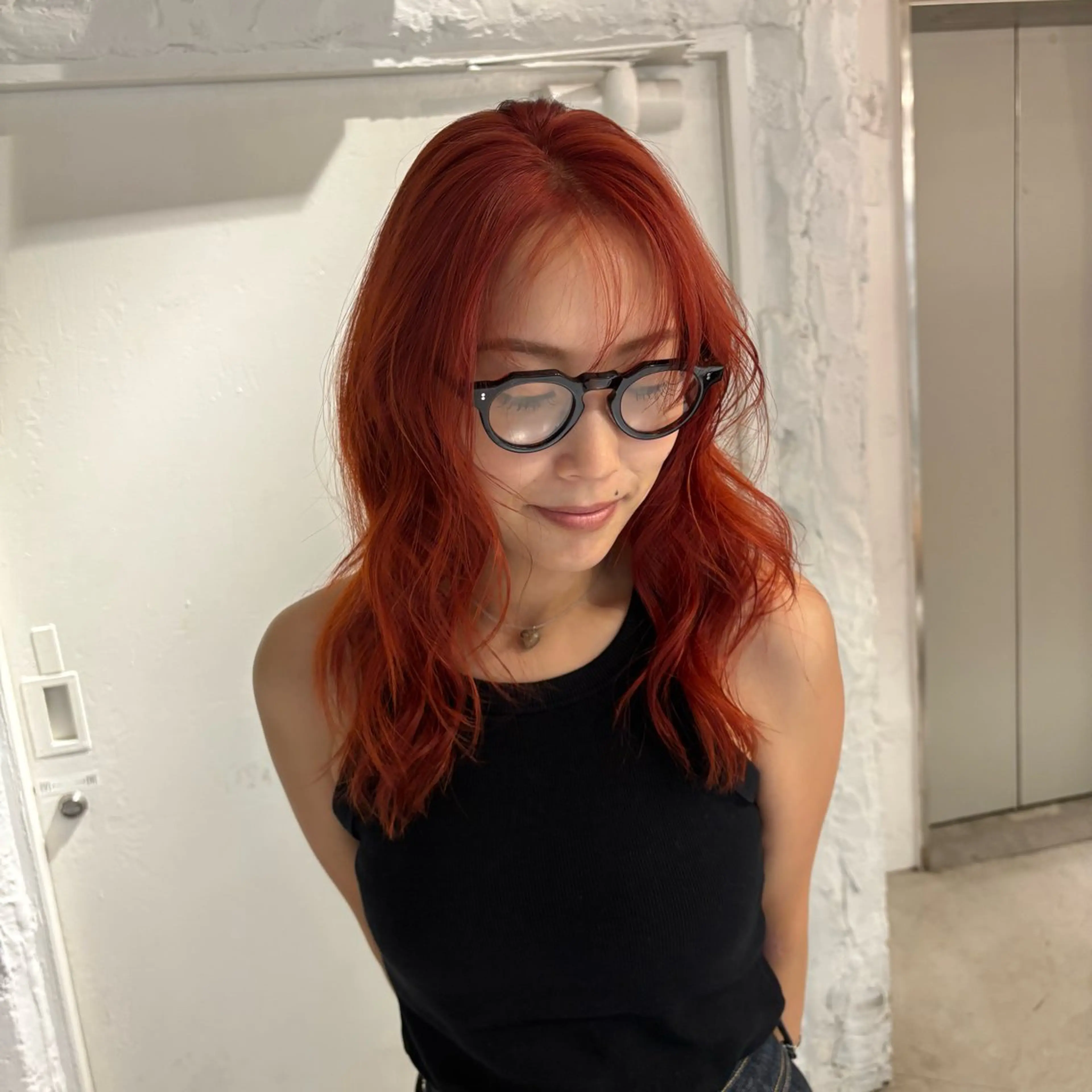 ロング カラー ヘアカラー トリートメント nameless miichiのヘアスタイル