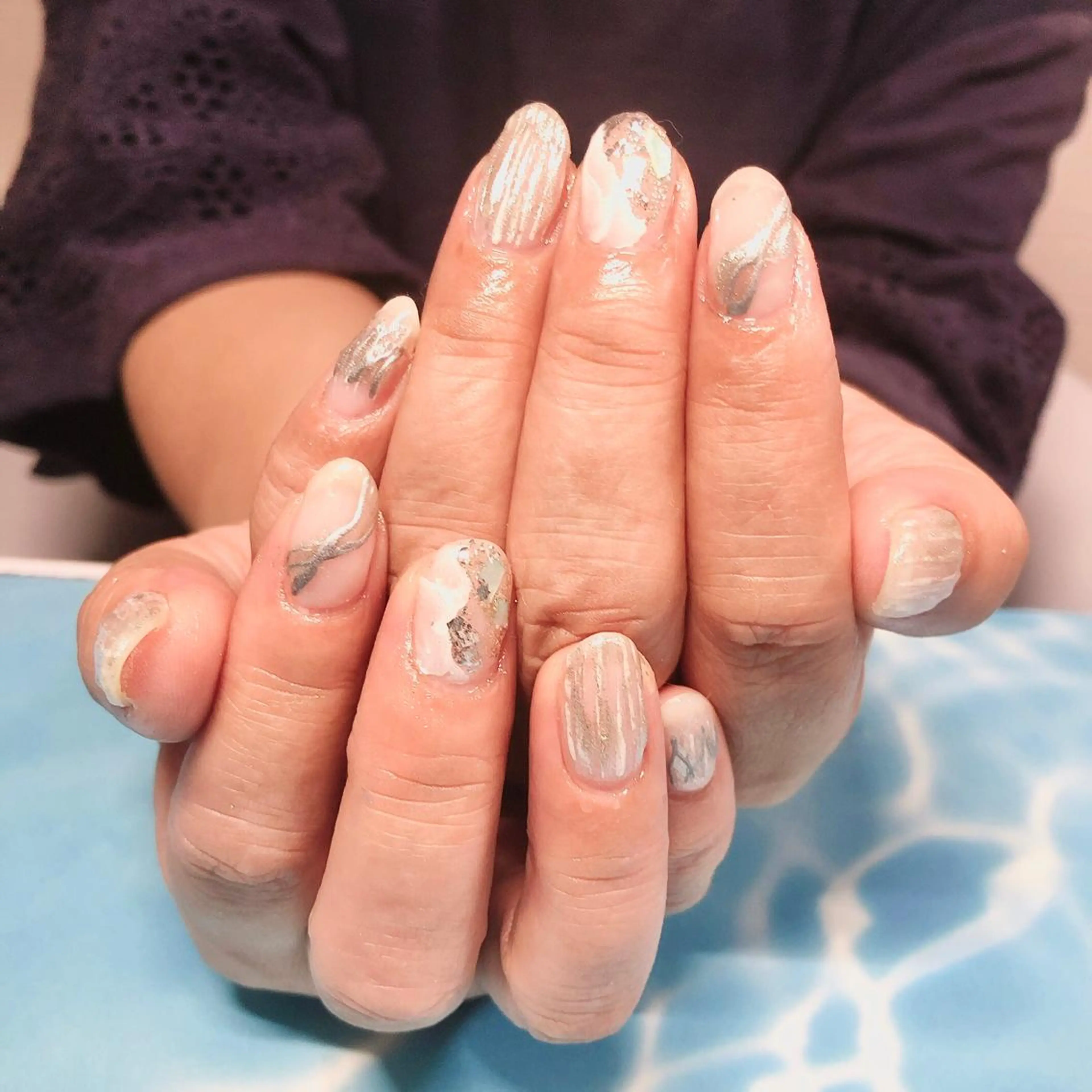 ネイル ミラーネイル 奥園 良恵のネイルデザイン