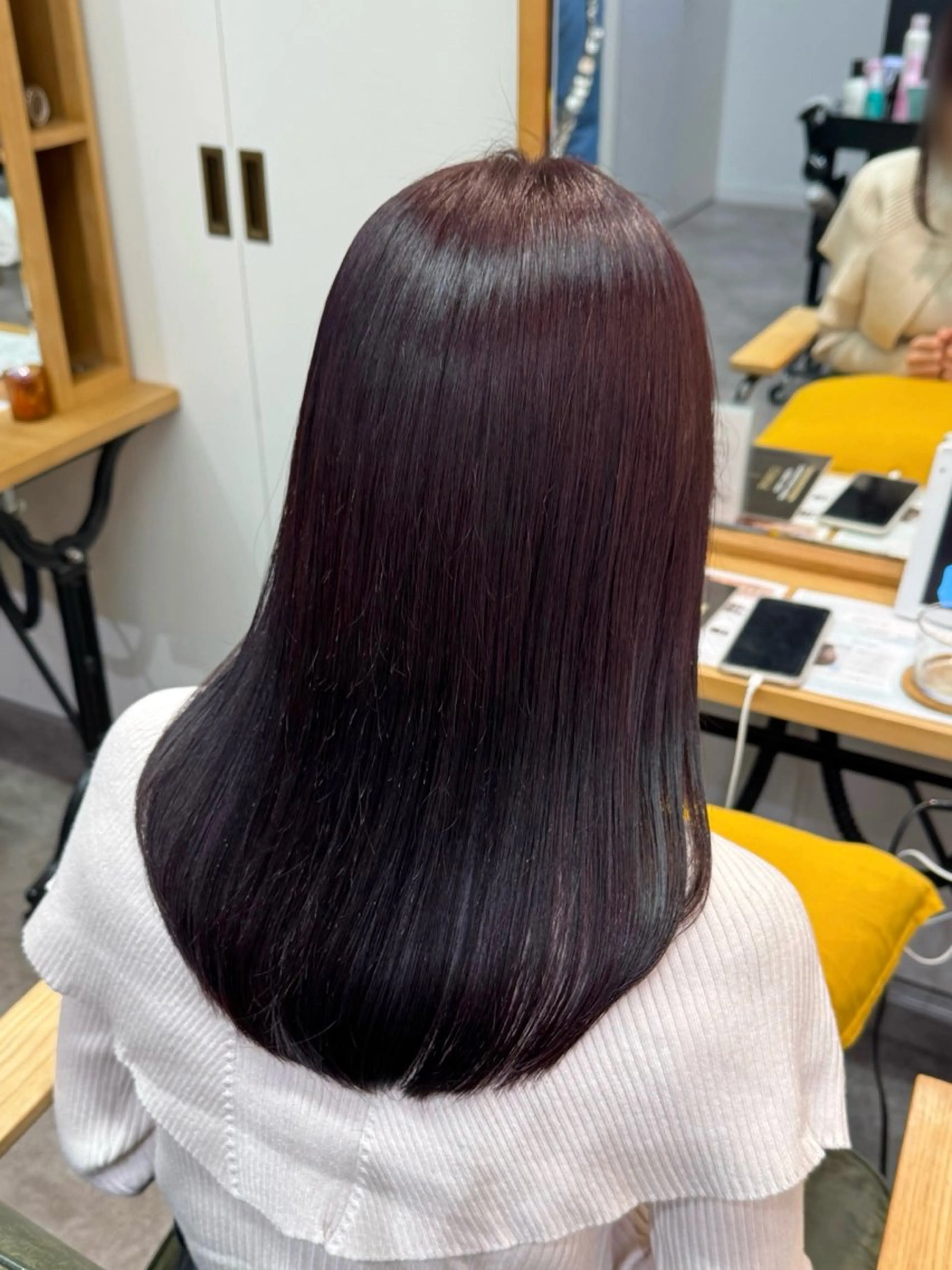 セミロング カラー 縮毛矯正/エクステ ヘアアレンジ/ひふみのヘアスタイル