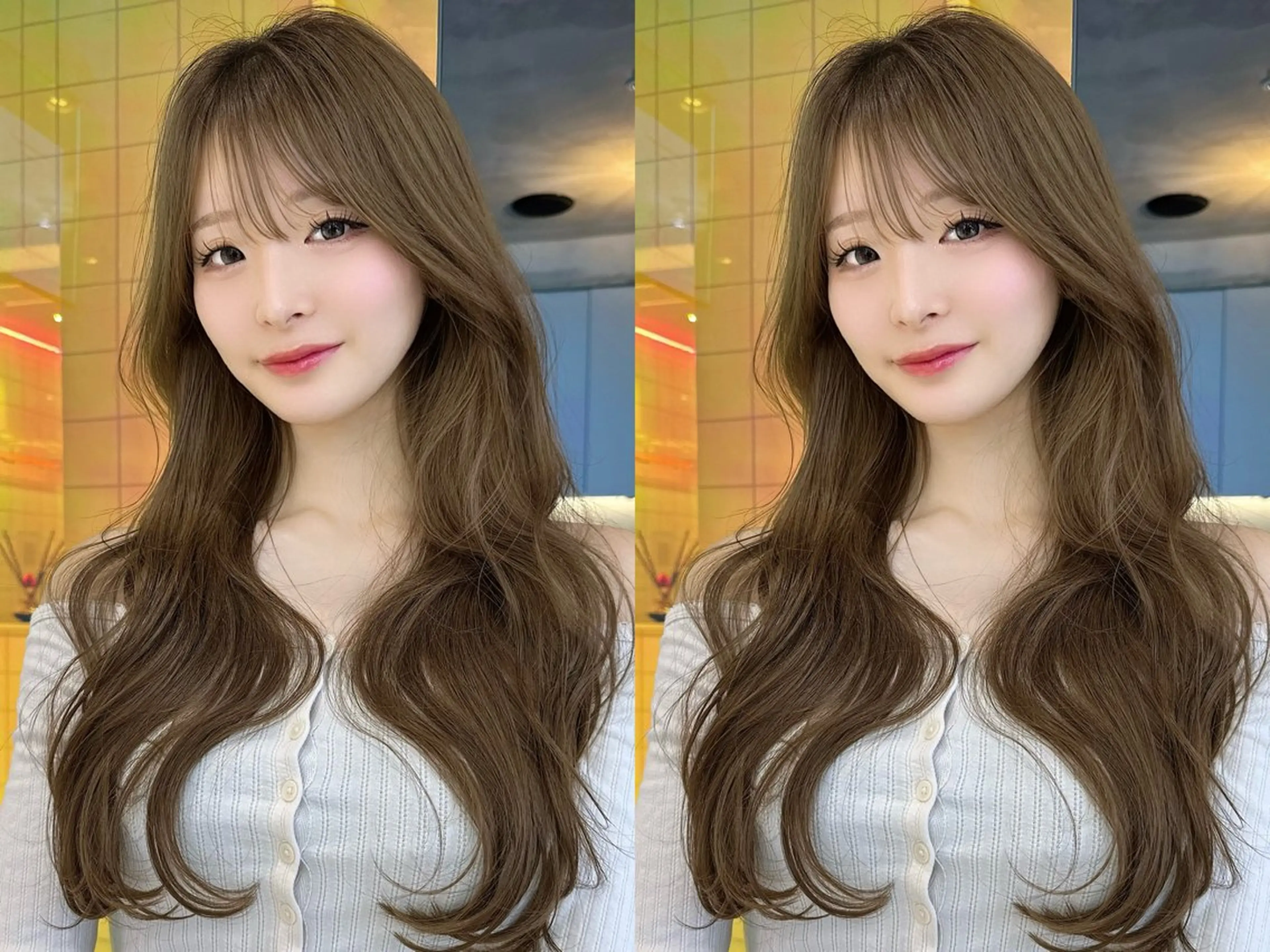 ロング カット ヘアカラー MASHU韓国ヘア/ レイヤー/透明感カラのヘアスタイル