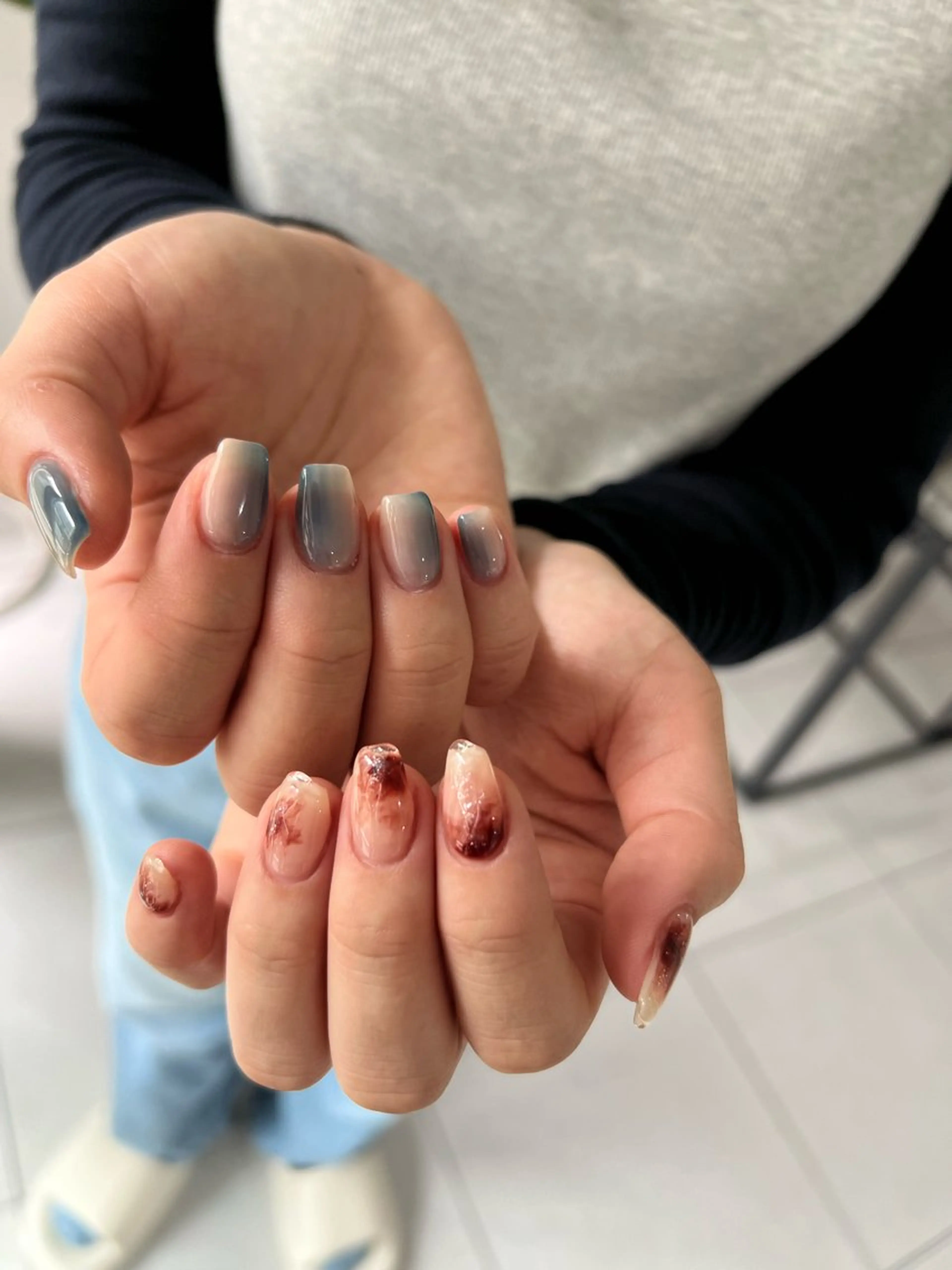 ネイル 持ち込み ニュアンスネイル ハンドネイル ハンドケア Charme. NOBUKOのネイルデザイン