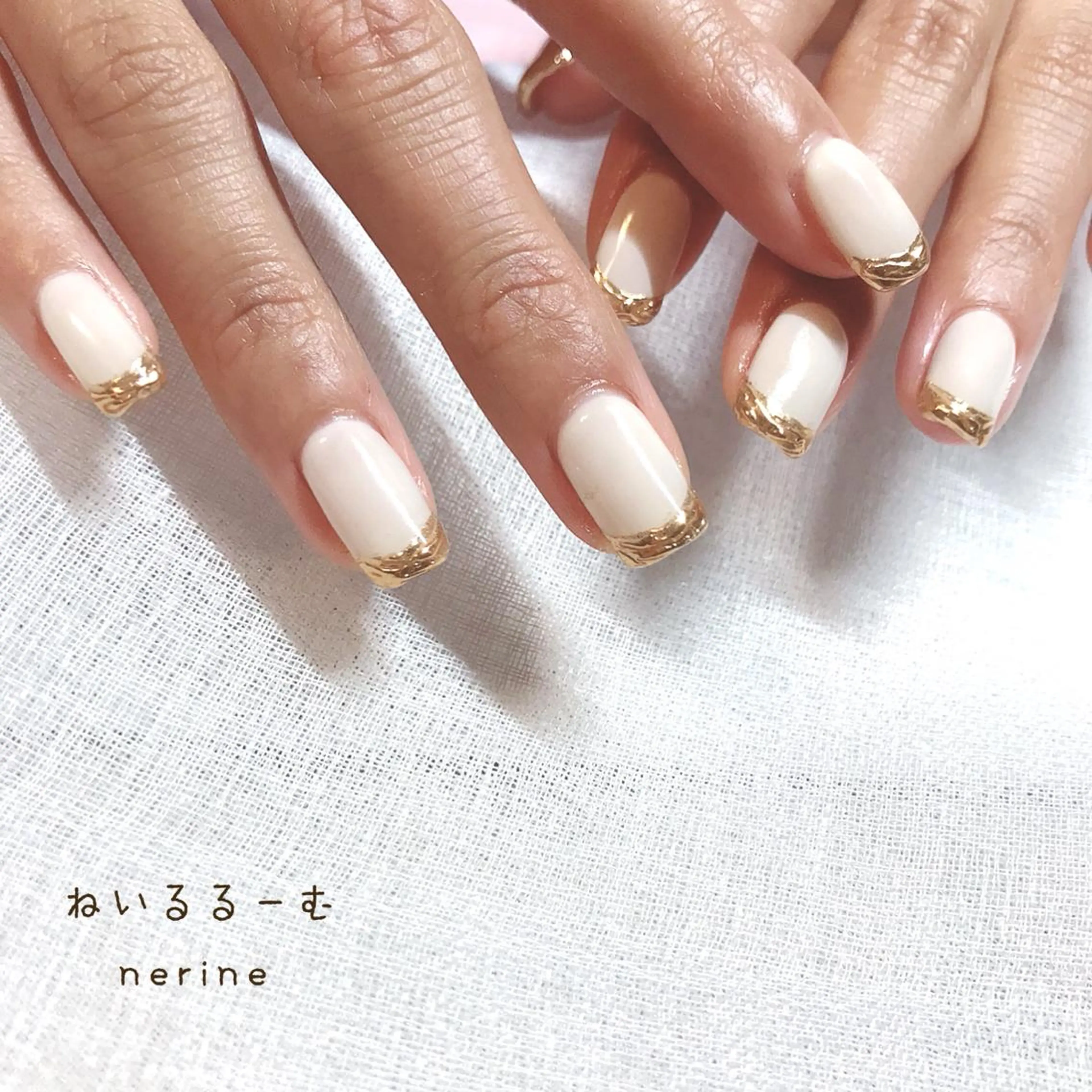 ネイル フレンチネイル ミラーネイル NAILST Naomiのネイルデザイン