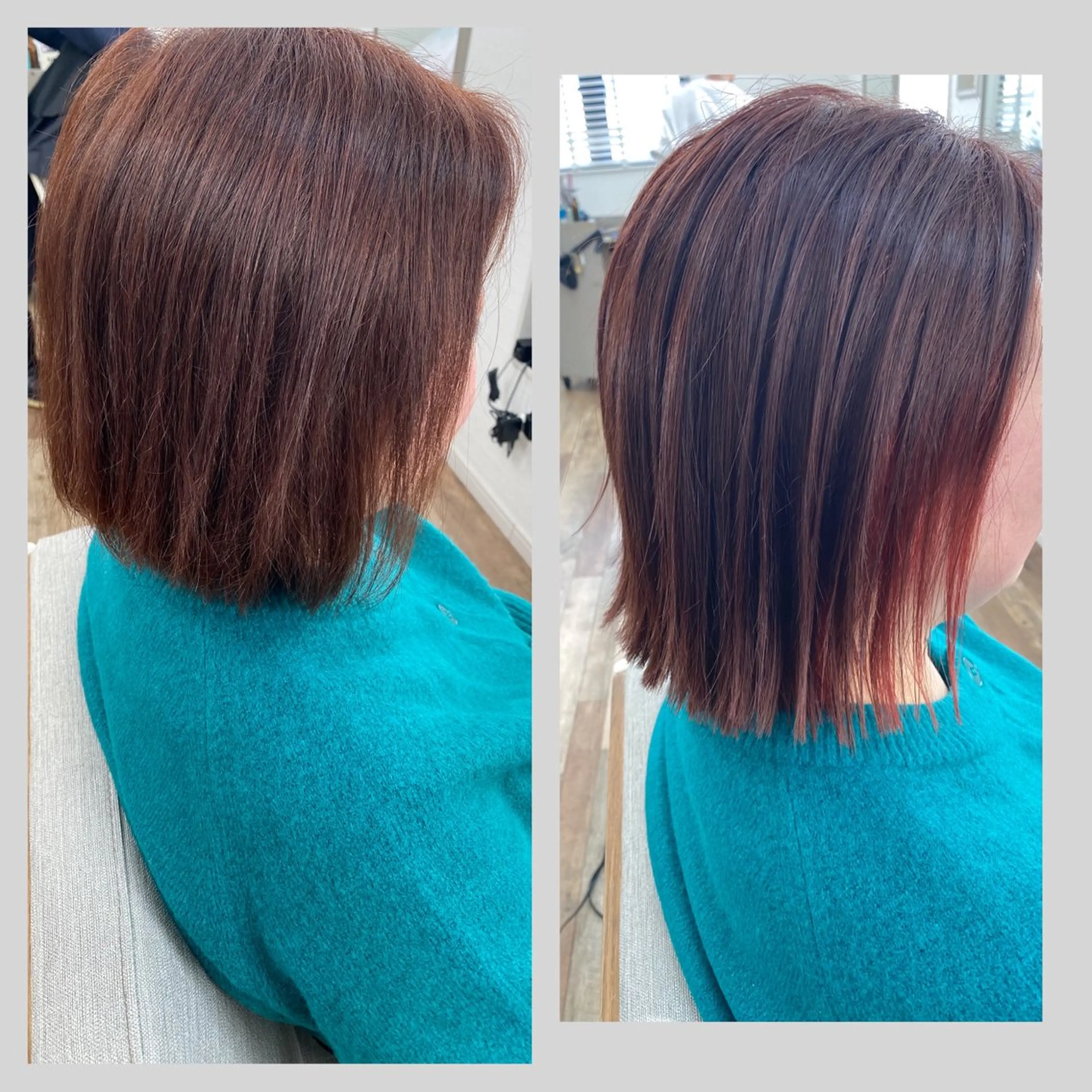 ショート カラー ベージュカラー ブリーチ ピンクカラー ピンクベージュ レッドカラー 佐藤 沙也輝のヘアスタイル