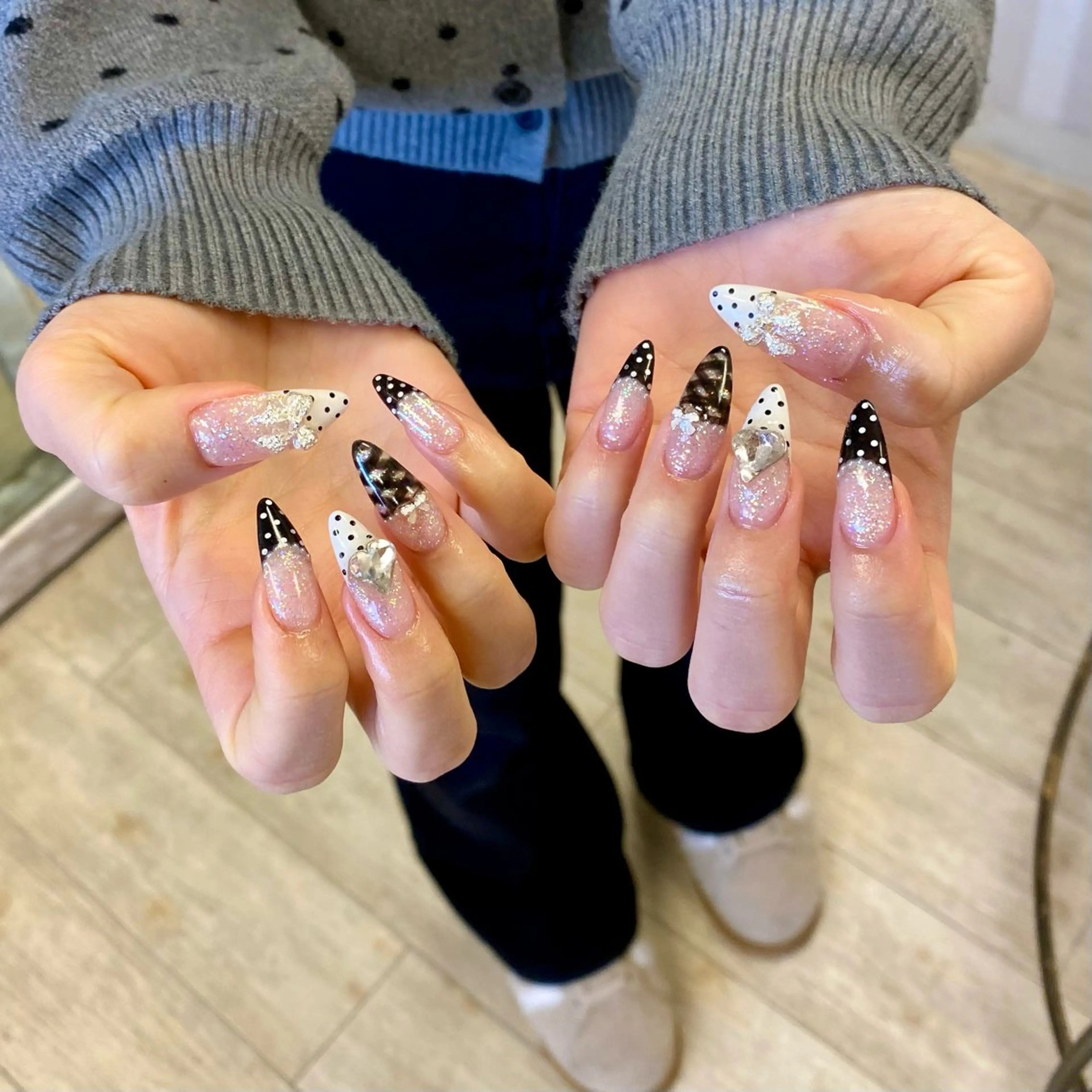 ネイル 冬ネイル SAKURA 中島のネイルデザイン