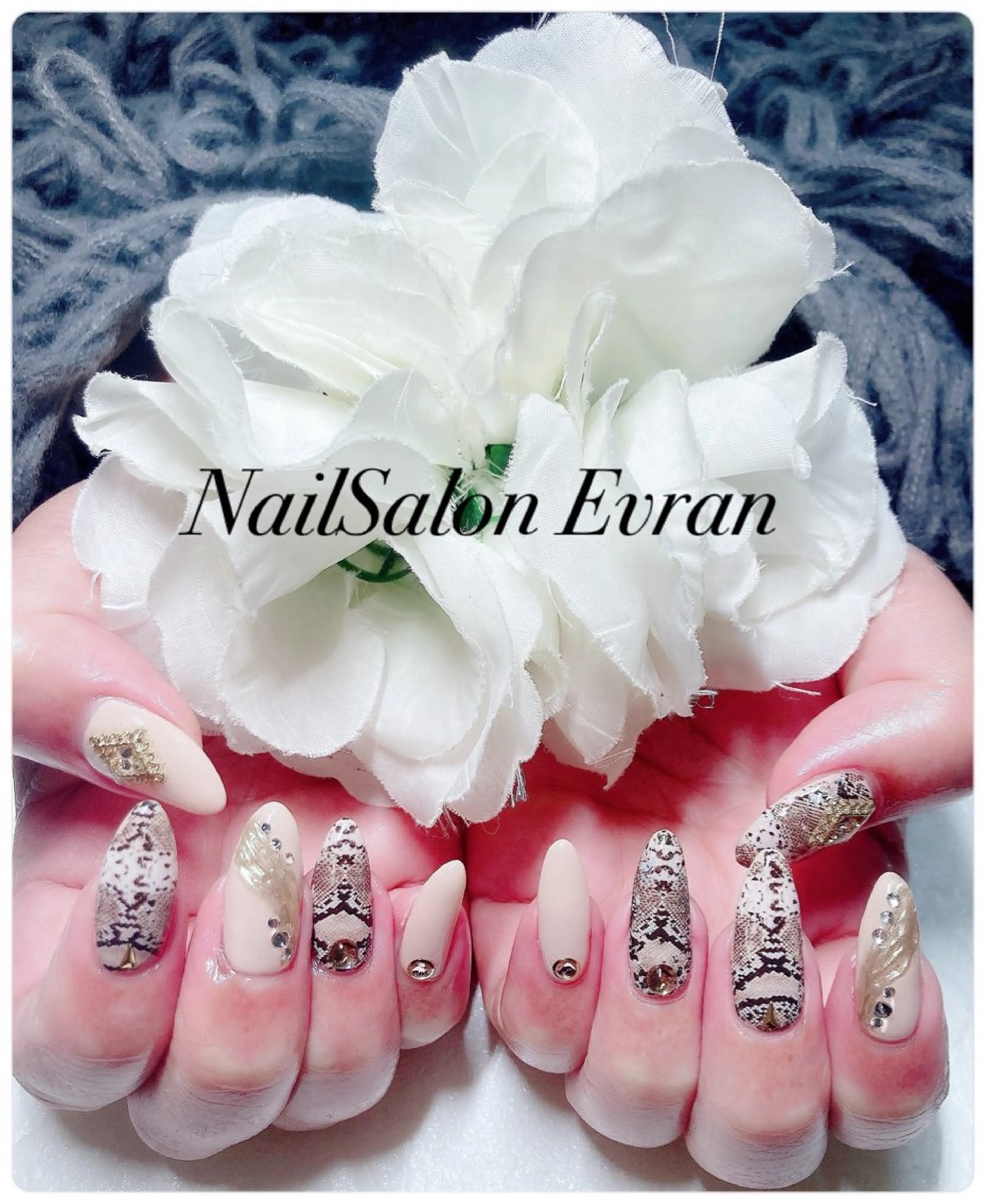 ネイル アートネイル フレンチネイル マグネットネイル 持ち込み ニュアンスネイル ハンドネイル Nail salon Evranのネイルデザイン