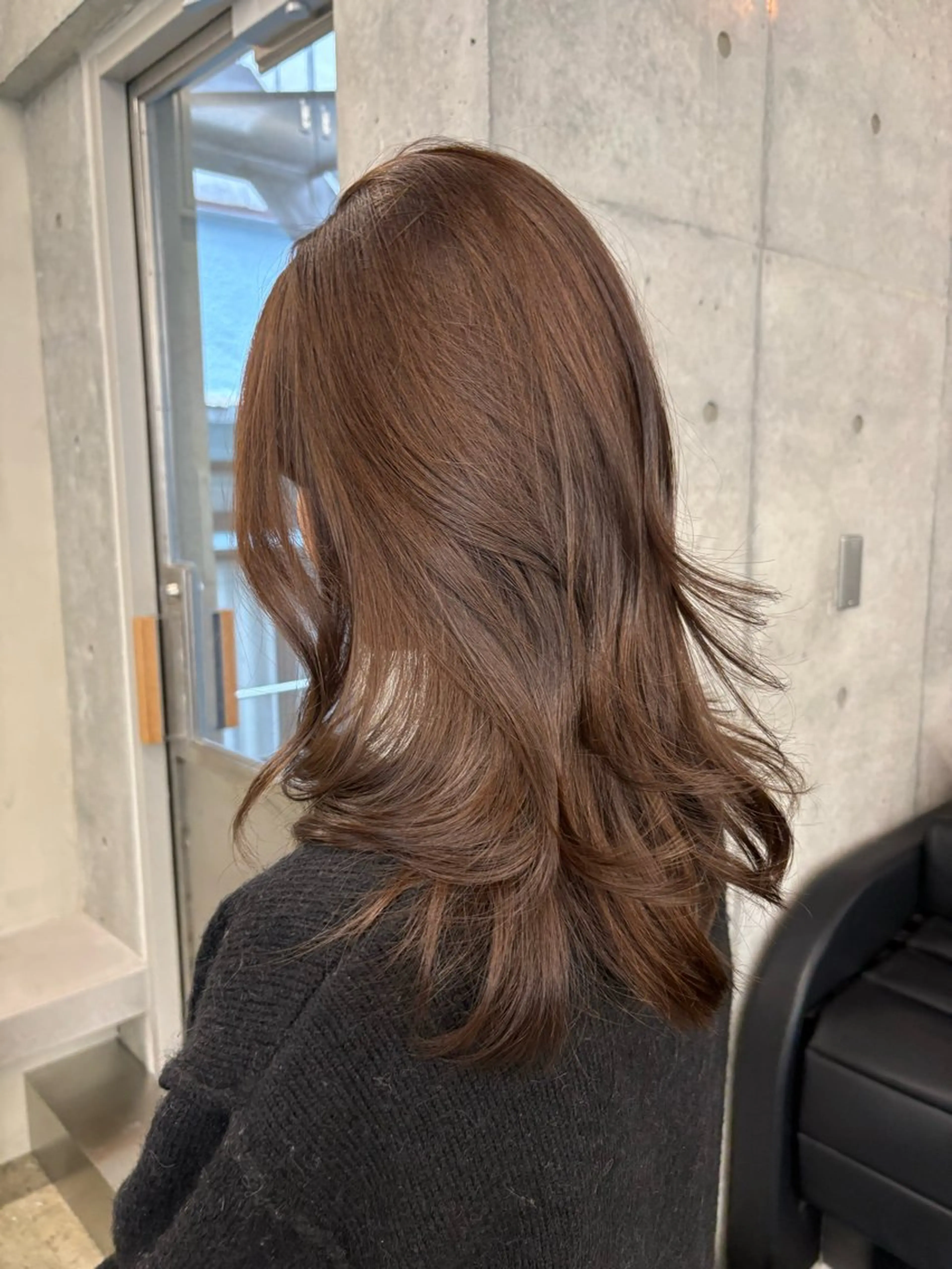 ミディアム カラー カット ヘアカラー トリートメント レイヤー/柔色 カラー/SAkiのヘアスタイル