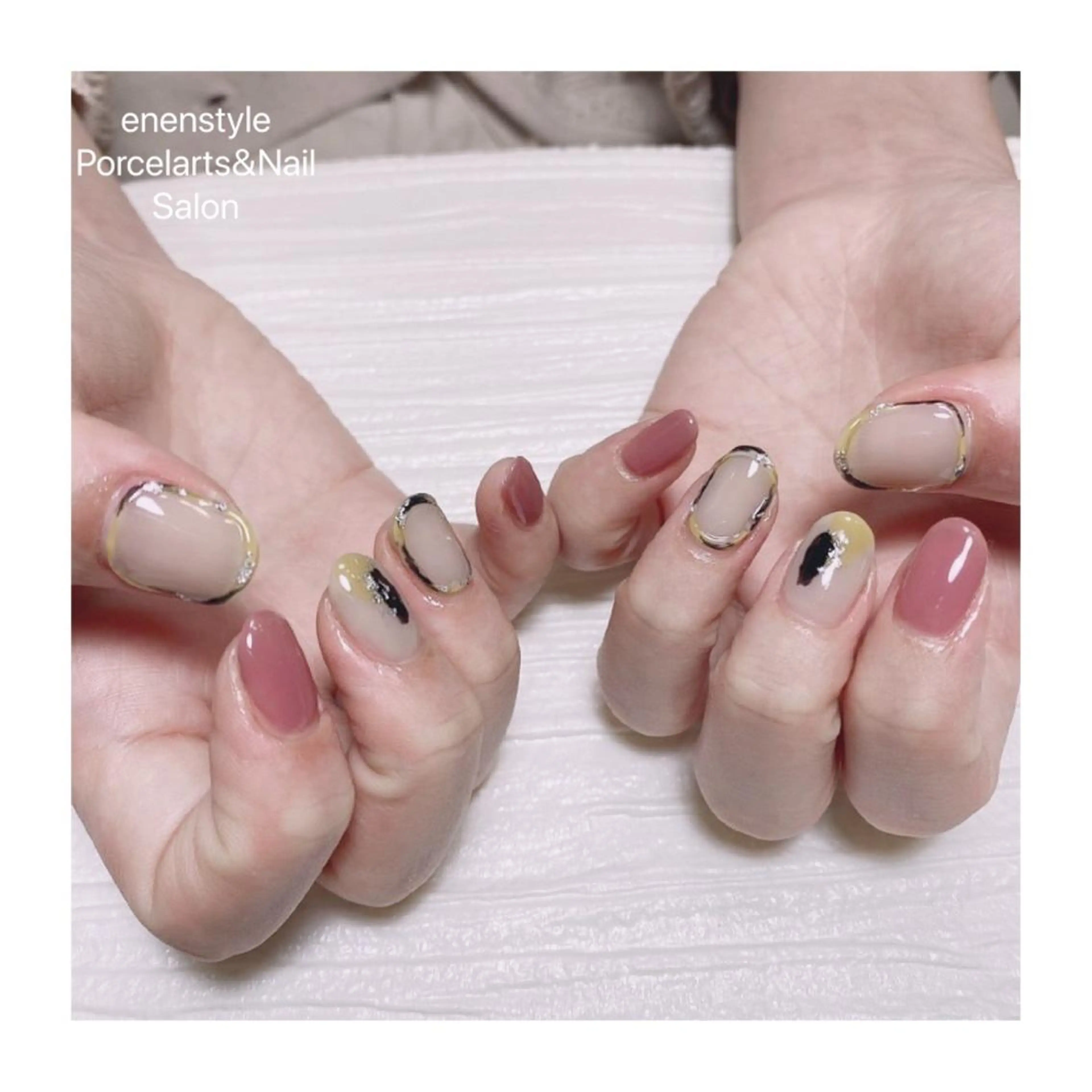 ミディアム ネイル ハンドネイル 👑enen style👑のネイルデザイン