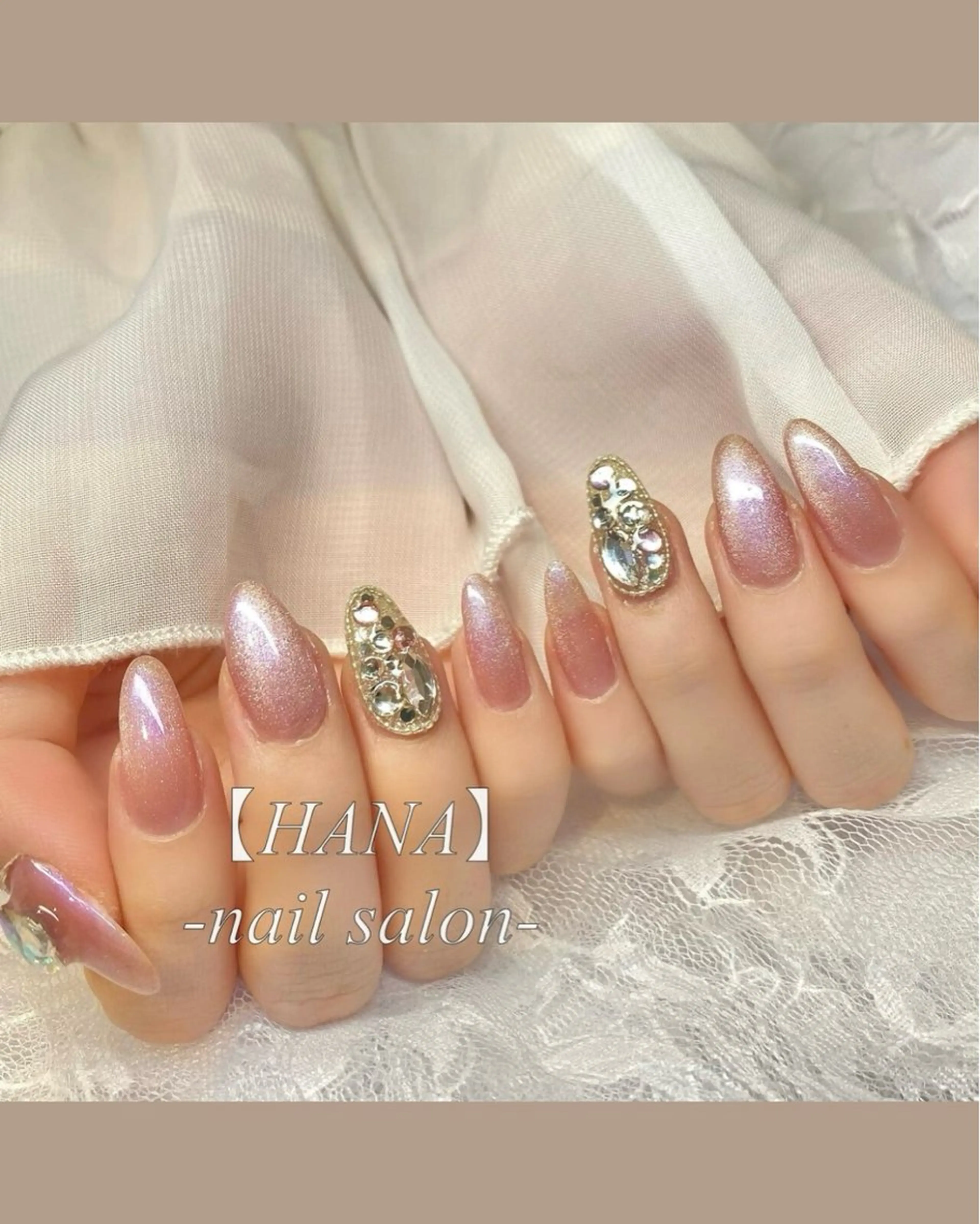 ネイル キラキラネイル マグネットネイル HANA いろはのネイルデザイン