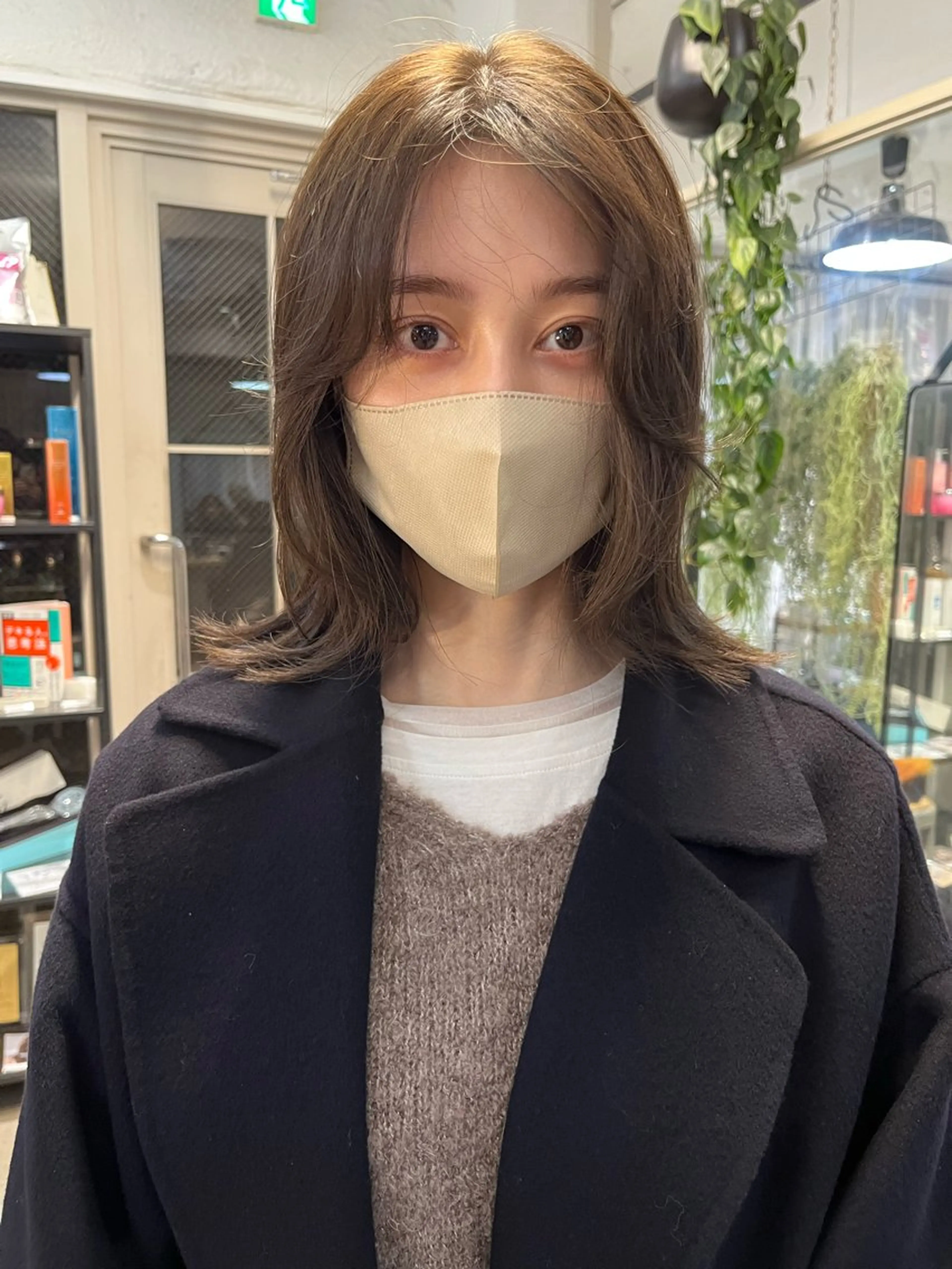 ミディアム カラー ヘアカラー トリートメント 赤み消しカラー/ ナチュラル/トモキのヘアスタイル