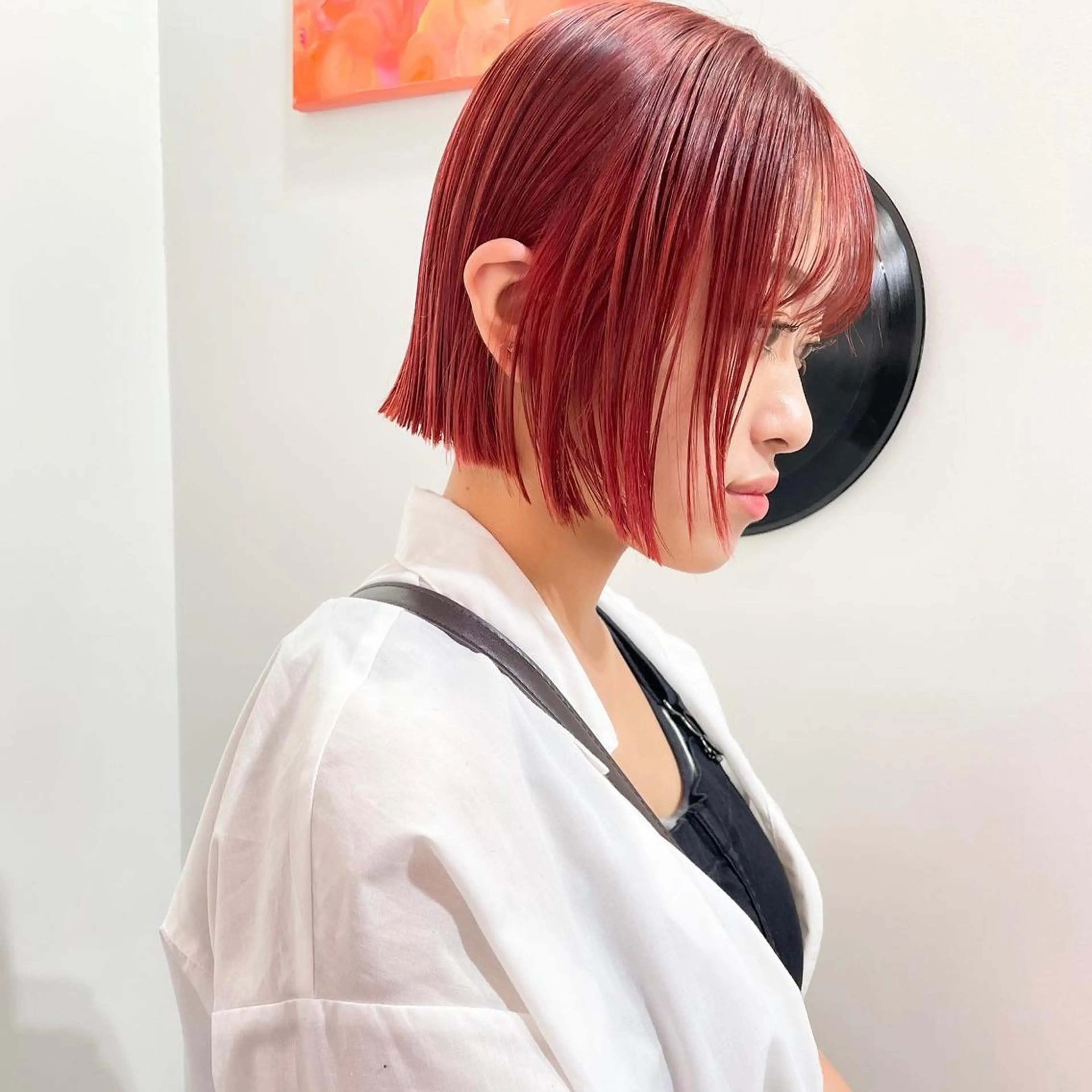 ミディアム カラー パーマ 💖美髪矯正💖 辻未侑のヘアスタイル