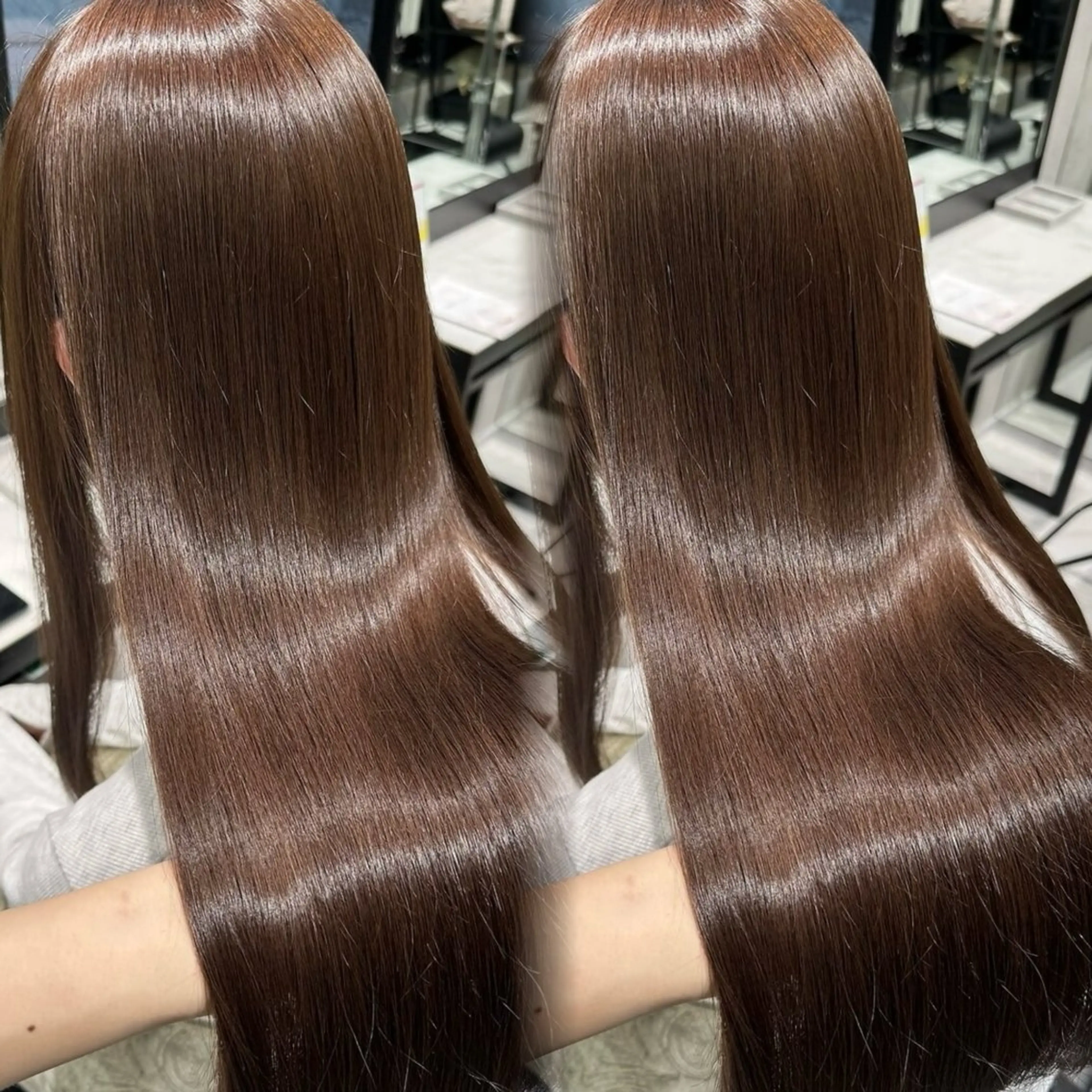 【💕今だけ特別価格💕】ケアカラー➕髪質改善トリートメント🥣 ͗ ͗（＋2000円でカット追加🆗）の写真