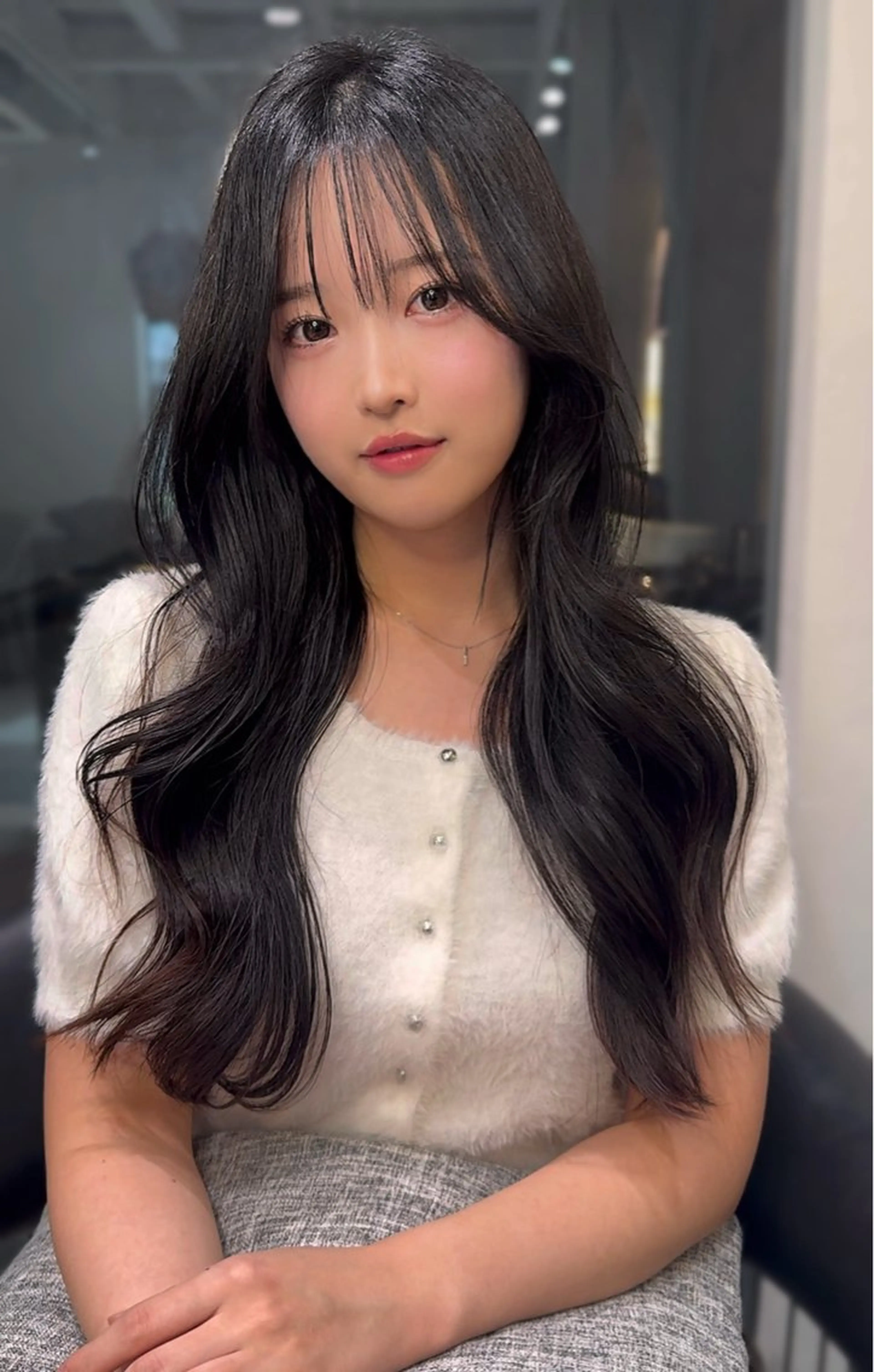 ロング ショート/縮毛矯正 虎白のヘアスタイル