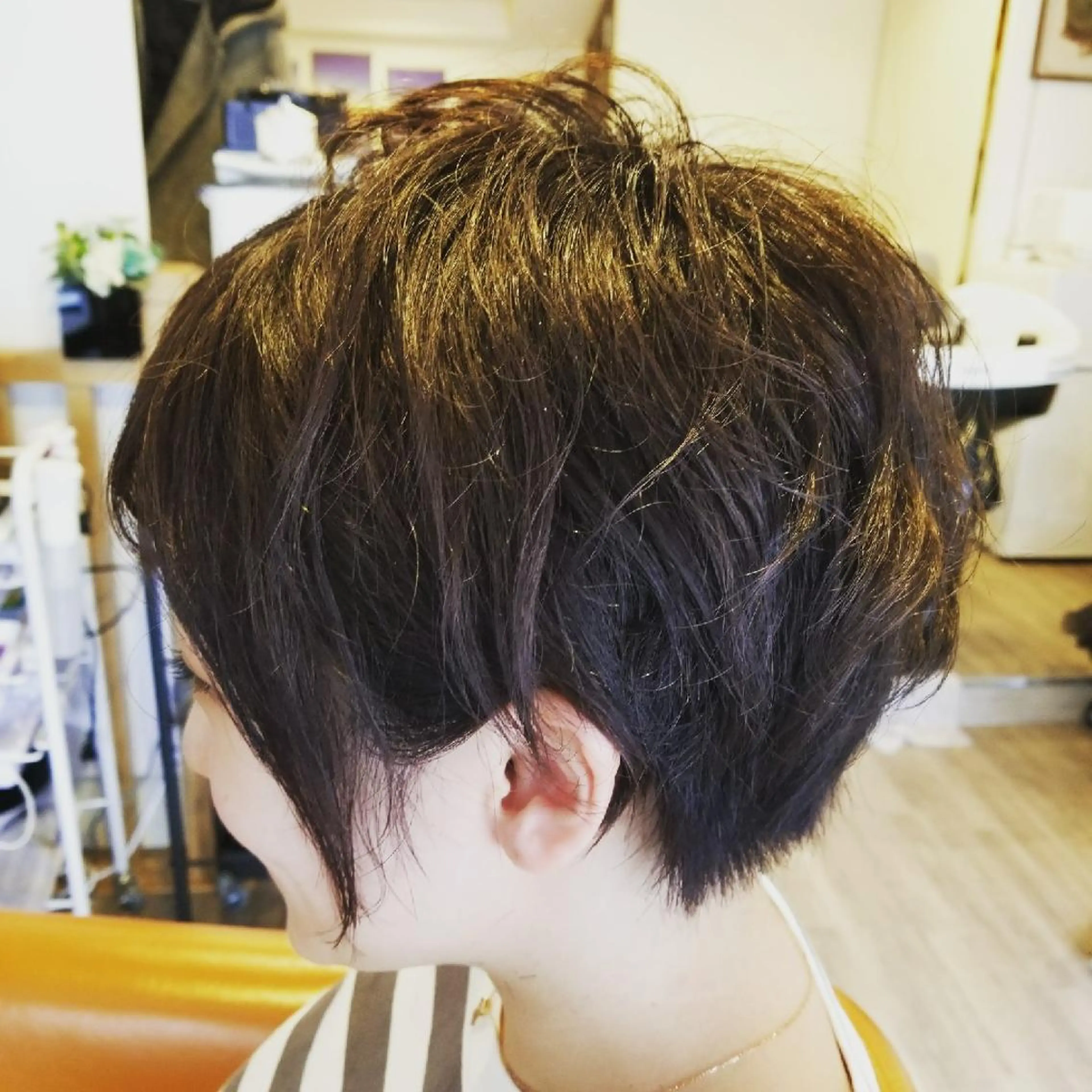 ショート パーマ カラー アディクシーカラー 外国人風カラー 伸ばしかけ ショートヘア トリートメント spa hair ark 富井直美のヘアスタイル