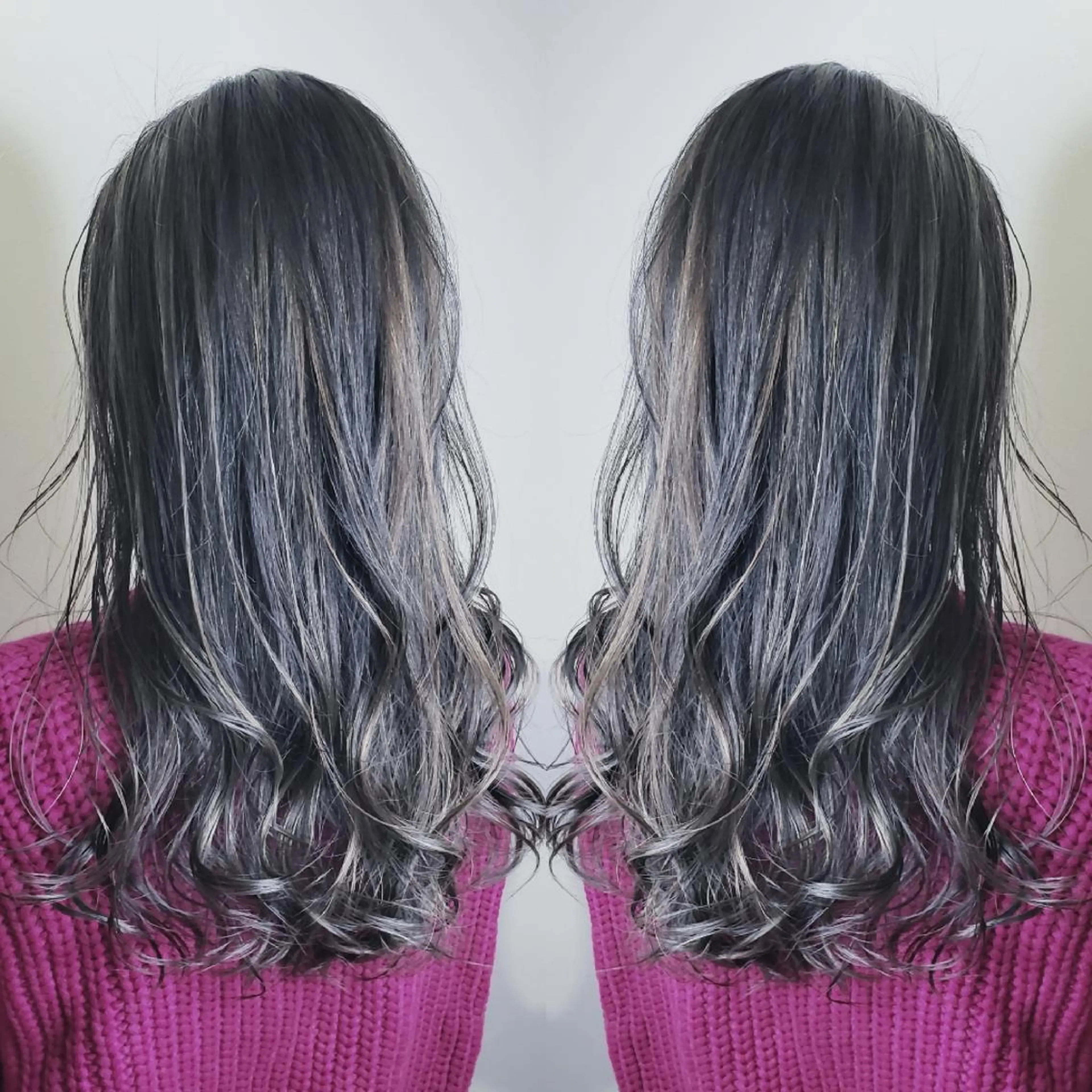 セミロング カラー ヘアアレンジ グレージュ ハイライトカラー ハイライト 【髪質改善美容師】t occa茨木篠原健太のヘアスタイル