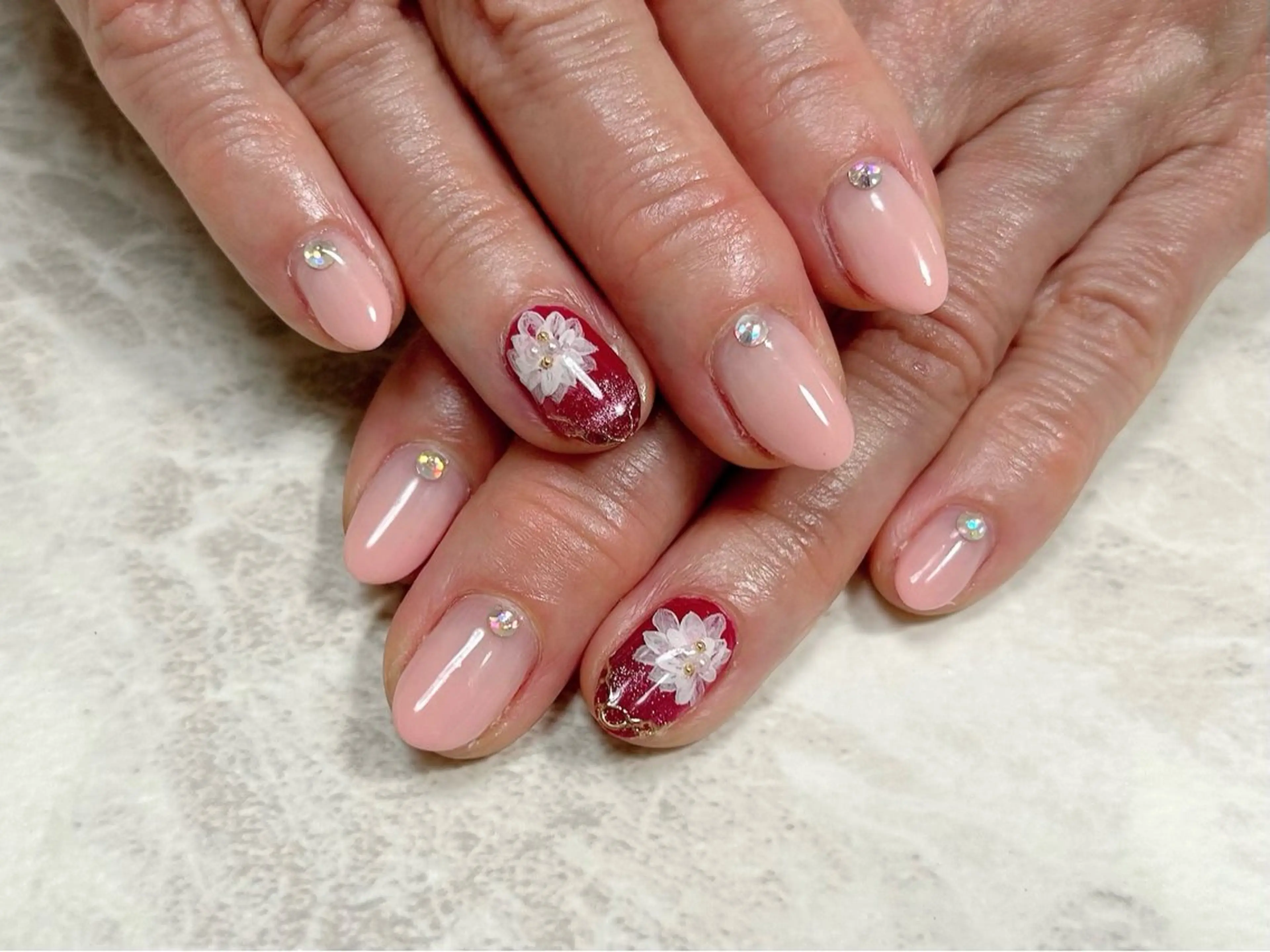 ネイル ハンドネイル an sucre baseのネイルデザイン