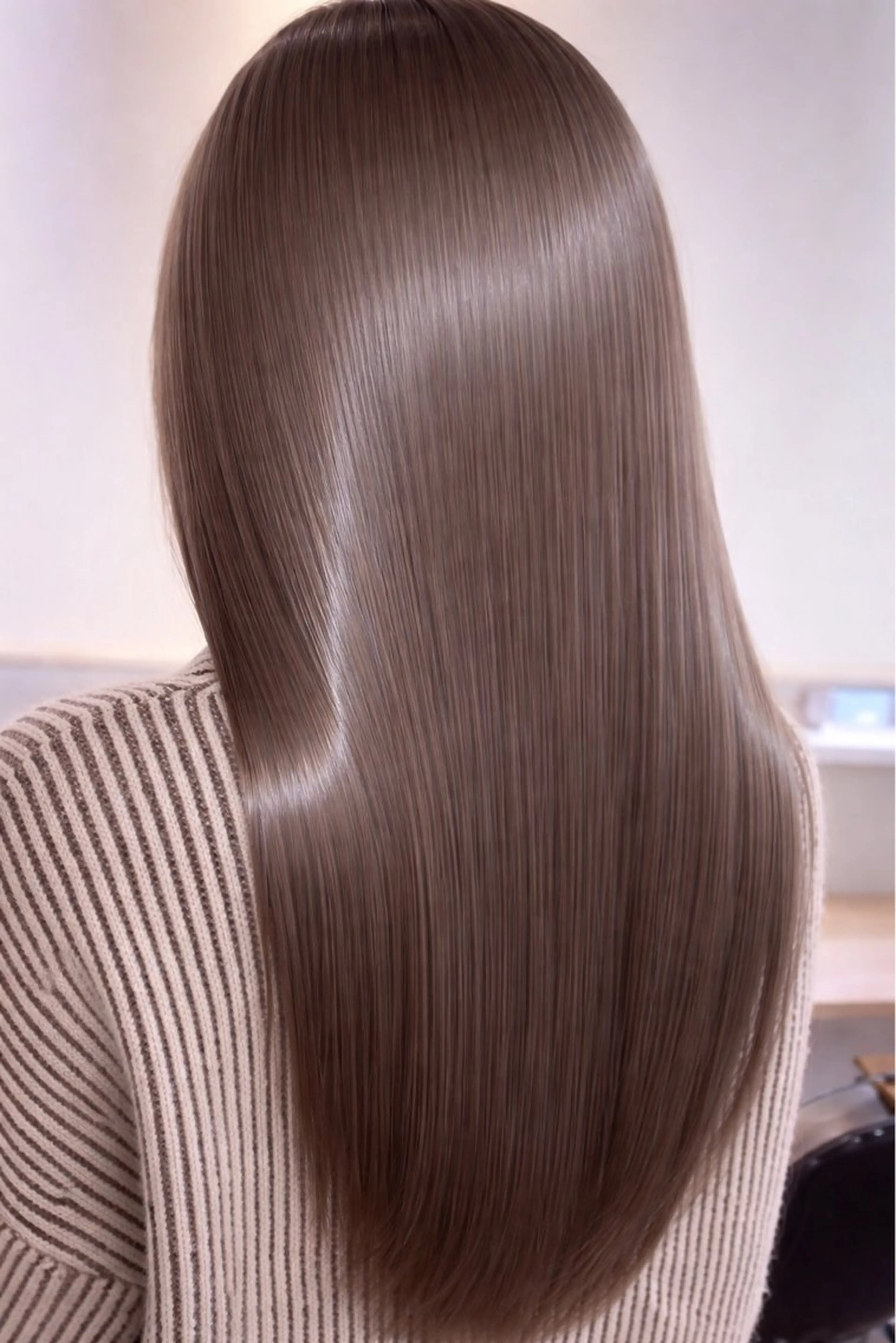 セミロング カット ヘアカラー トリートメント 韓国ヘア髪質改善✖️ パーソナルカラー吉岡のヘアスタイル