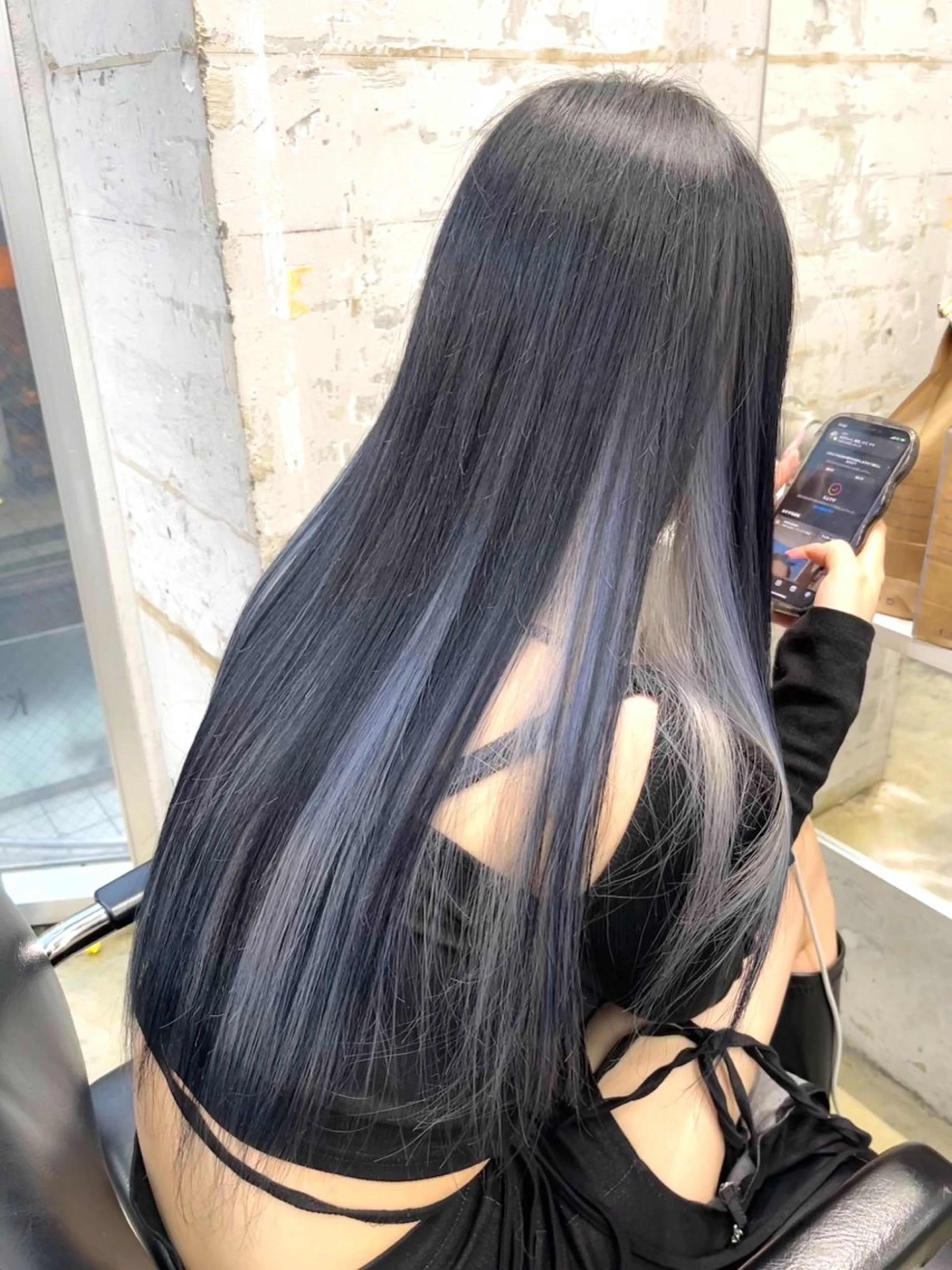 シールエクステ外し+カット+カラー+トリートメントの写真