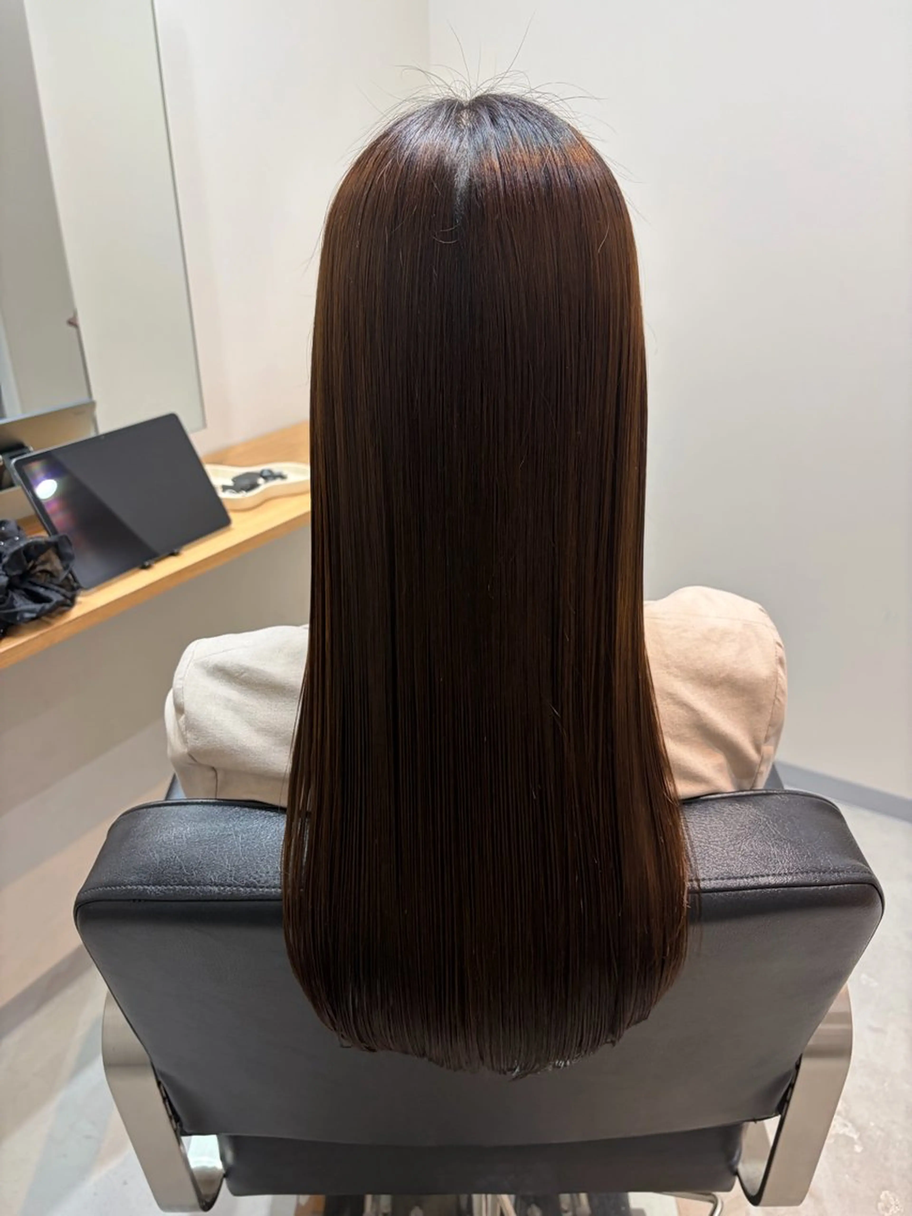 ロング omaフクダ 縮毛矯正/艶髪カラーのヘアスタイル