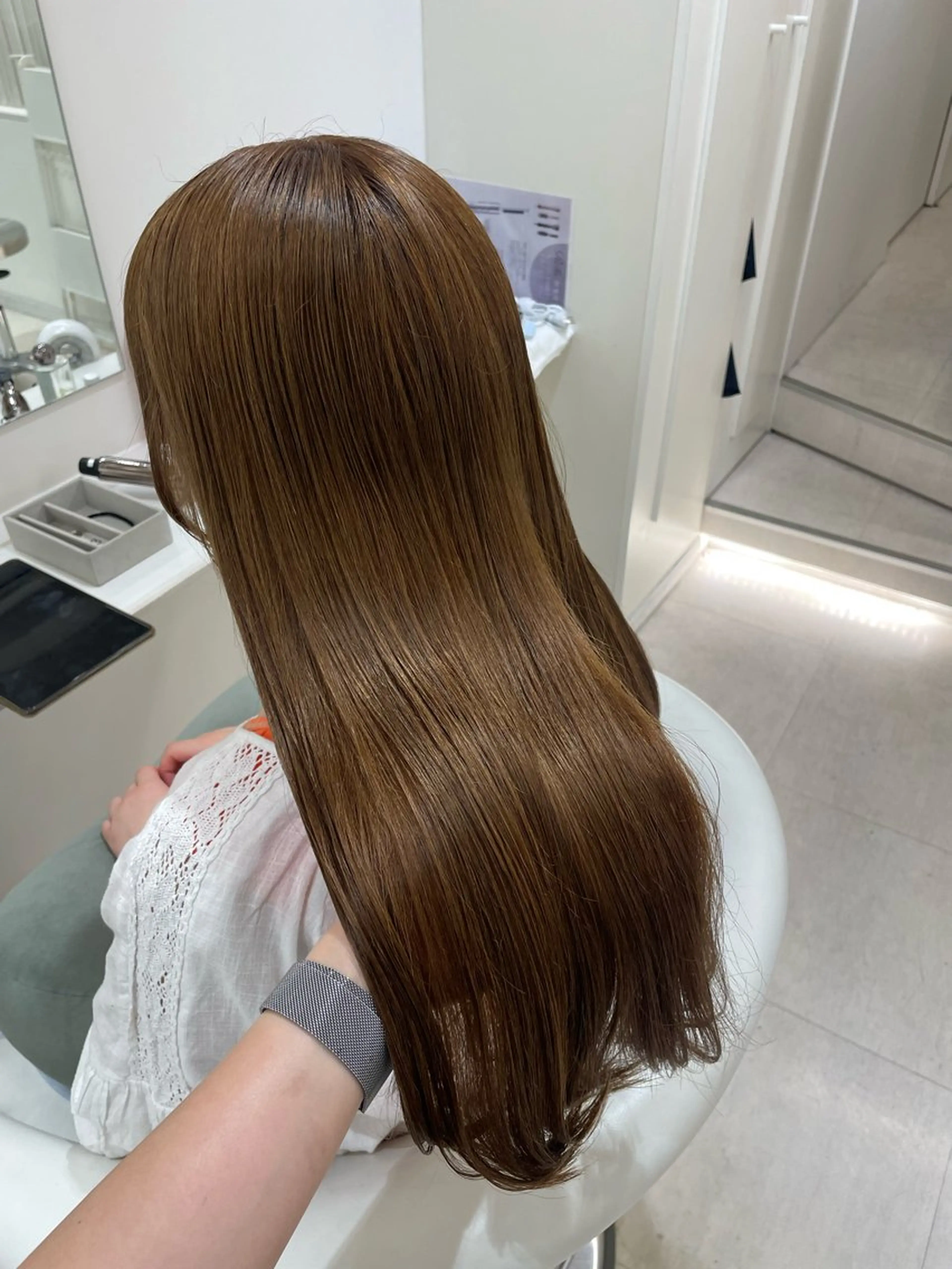 ロング カラー ヘアカラー ParveMix 🩶🫧入江 香名のヘアスタイル