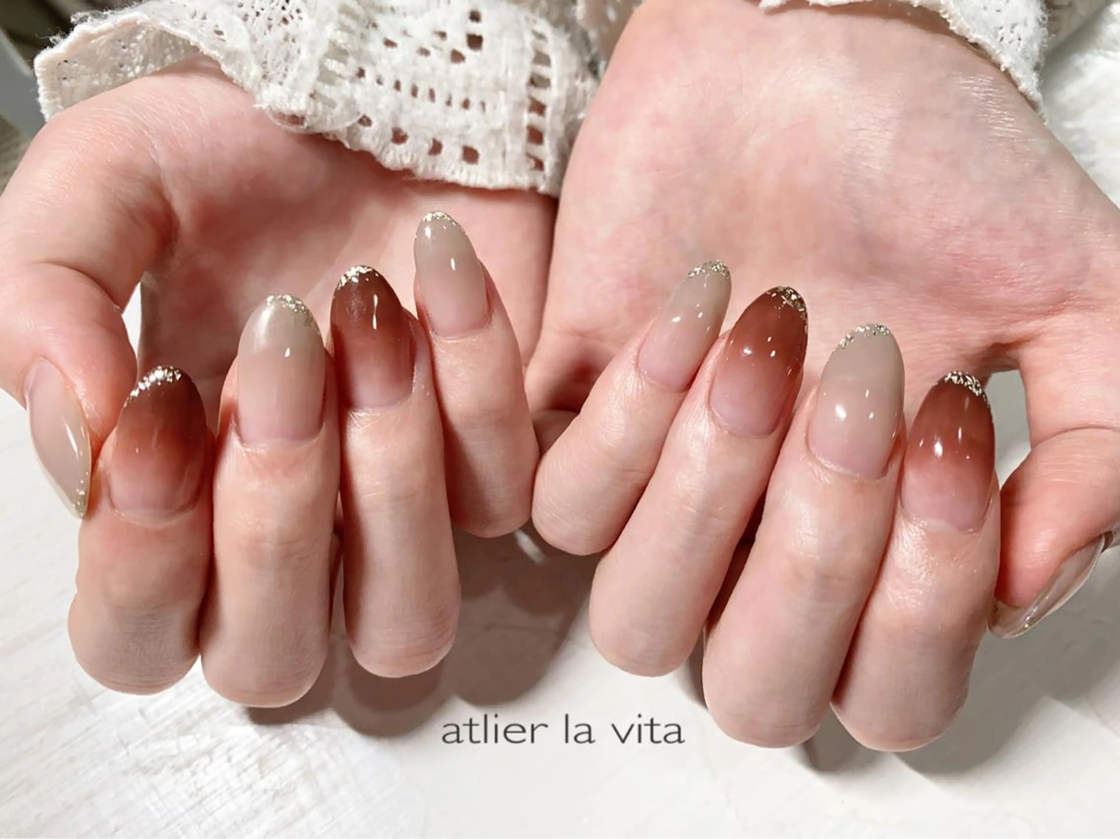 ネイル クリアネイル ジェルネイル グラデーション スカルプネイル atelier la vita所属・lavita. mimuraのネイルデザイン