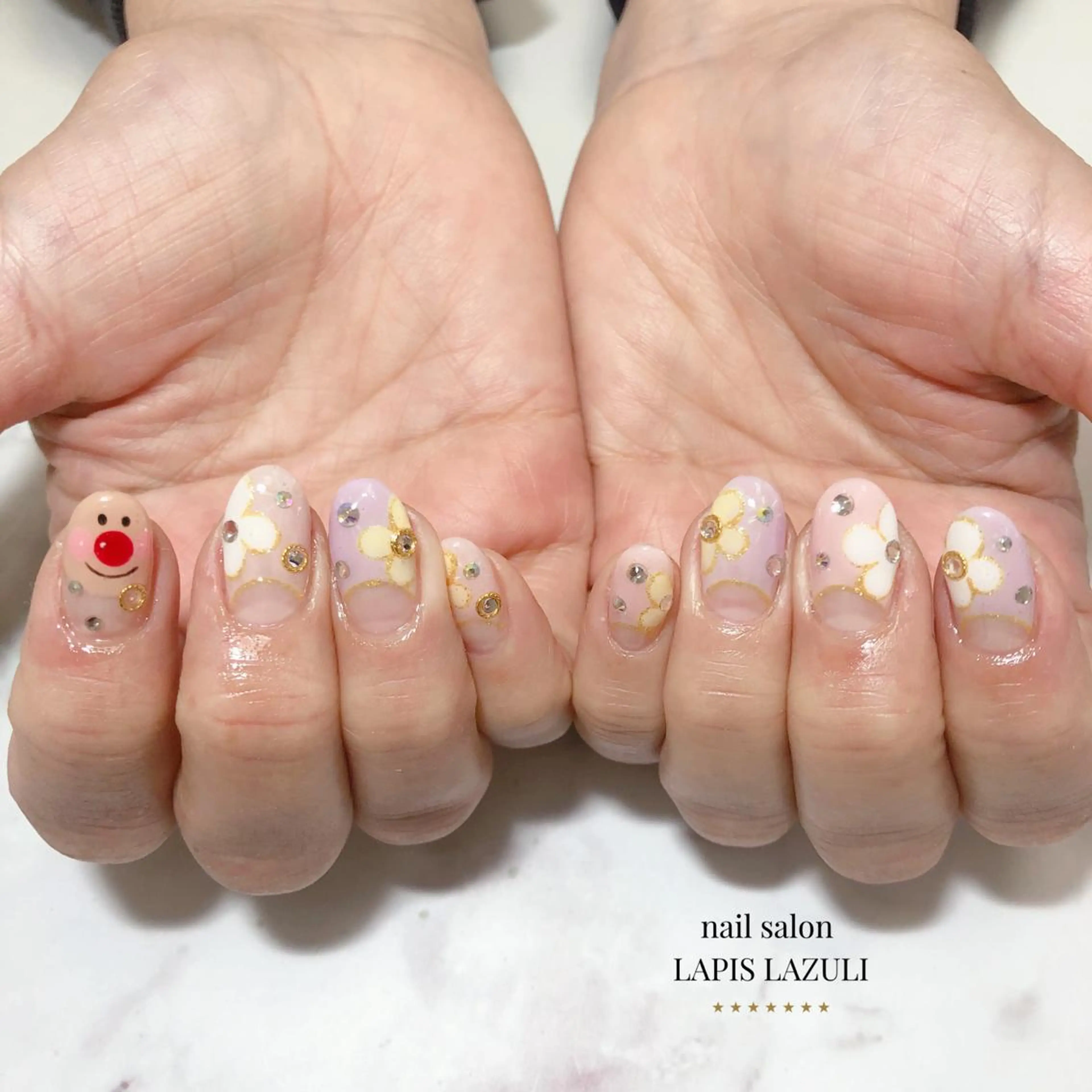 ネイル ハンドネイル nail salon ラピスラズリのネイルデザイン