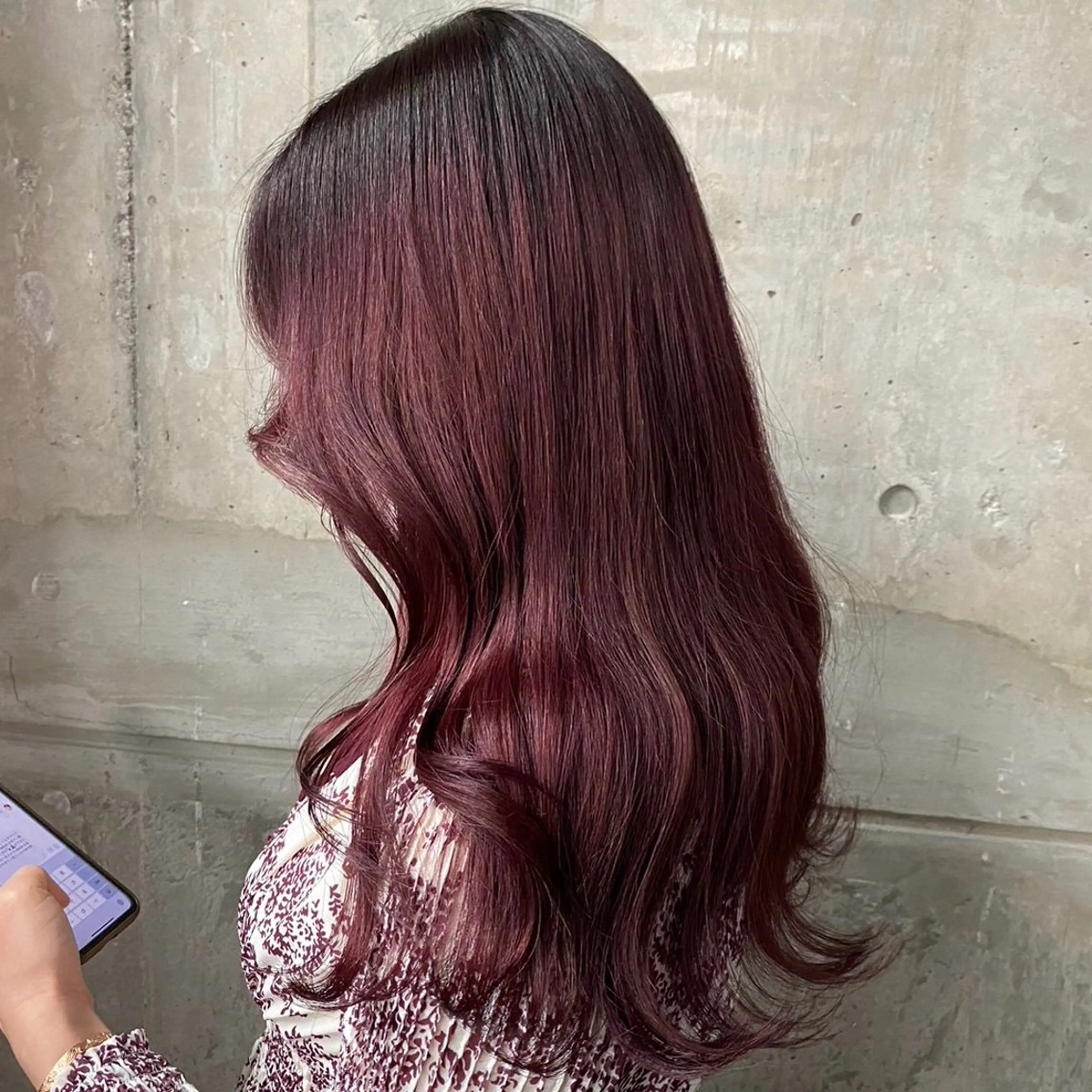 セミロング カラー 大人っぽ♡上品な暖色 ♡ブリーチなし♡のヘアスタイル