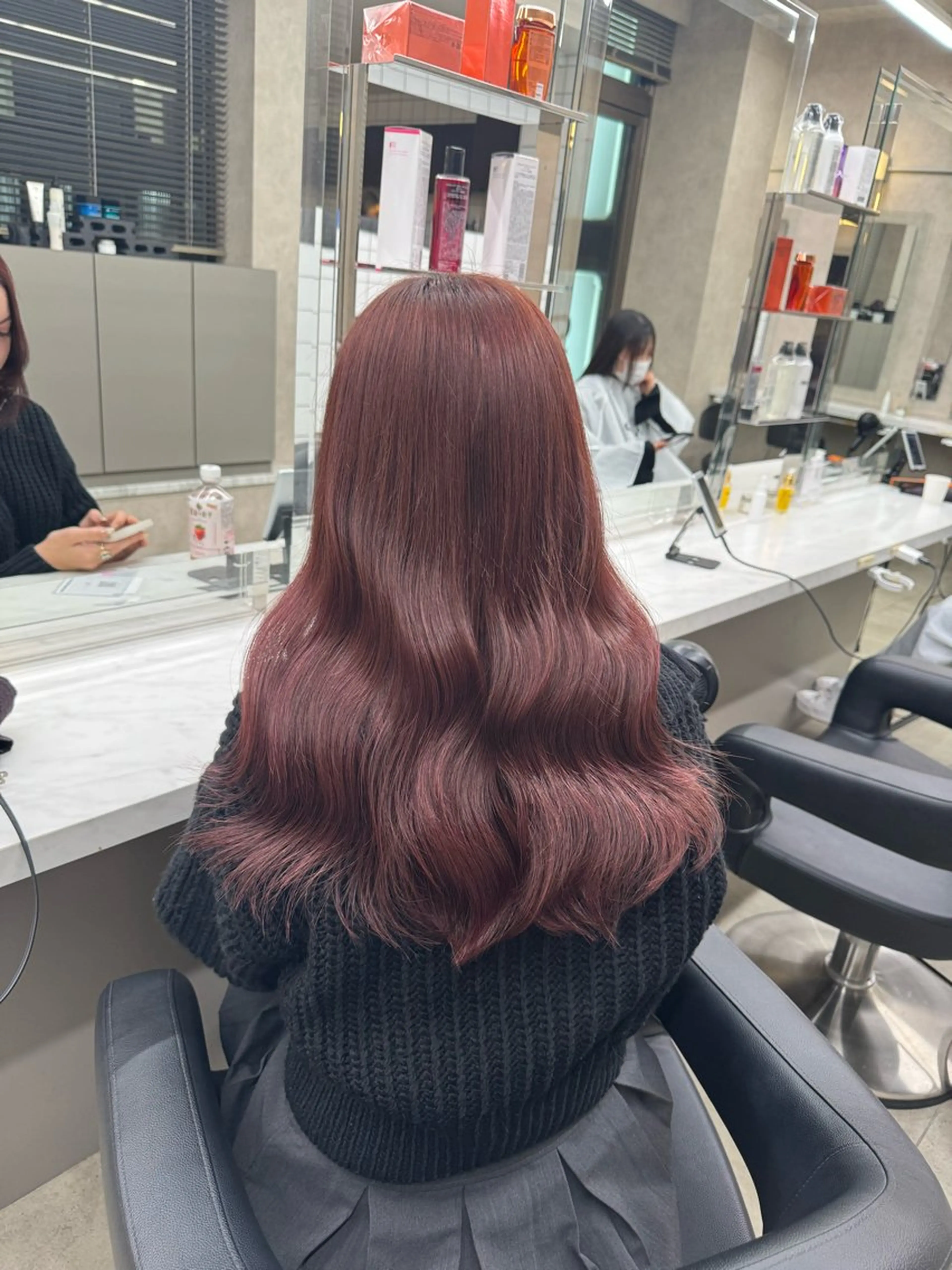 セミロング カラー パーマ ヘアアレンジ メンズ キッズ 韓国系🇰🇷🩶 艶暗髪/MEIのヘアスタイル