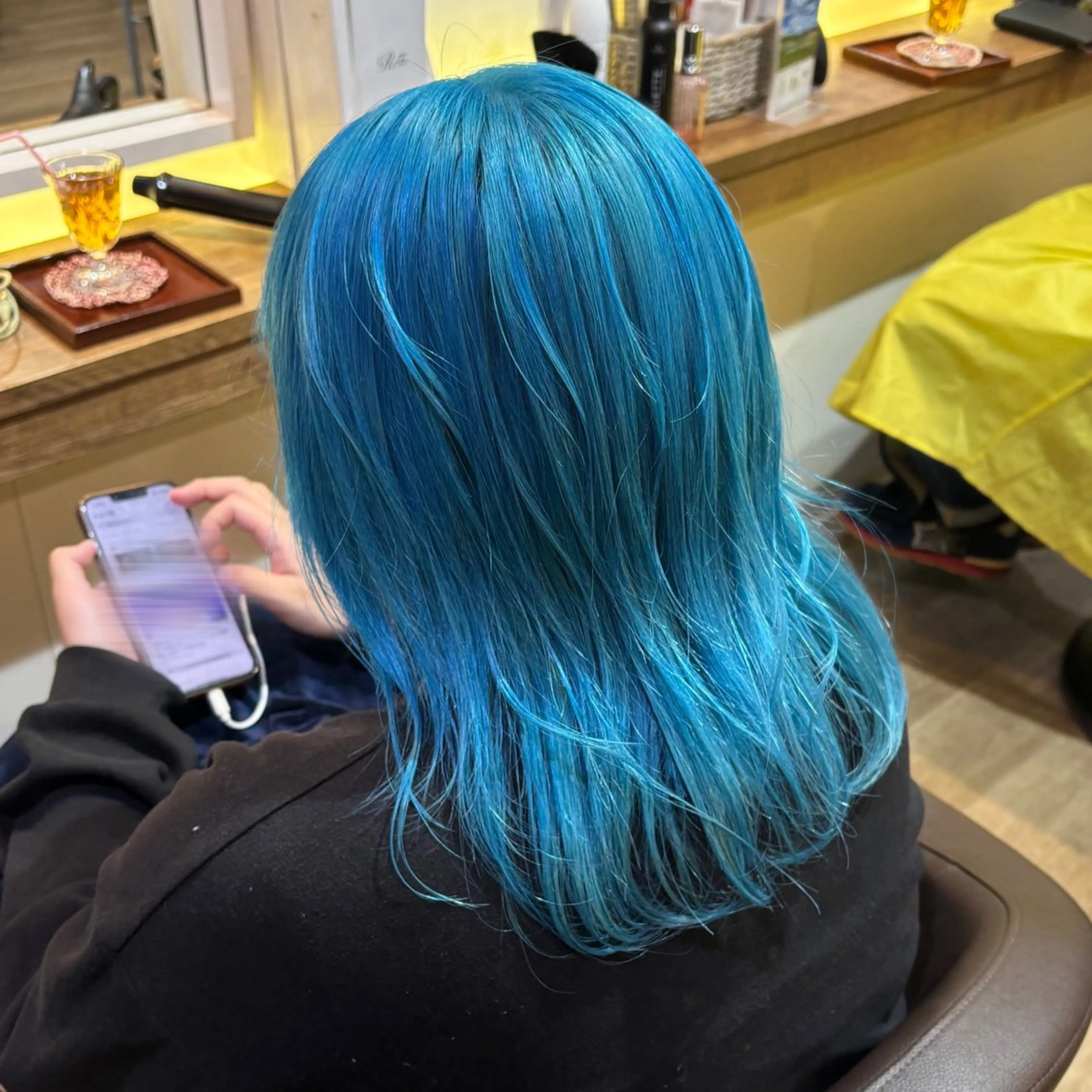 セミロング ヘアカラー 🎀ハイトーン/ 艶カラー/夕月🎀のヘアスタイル