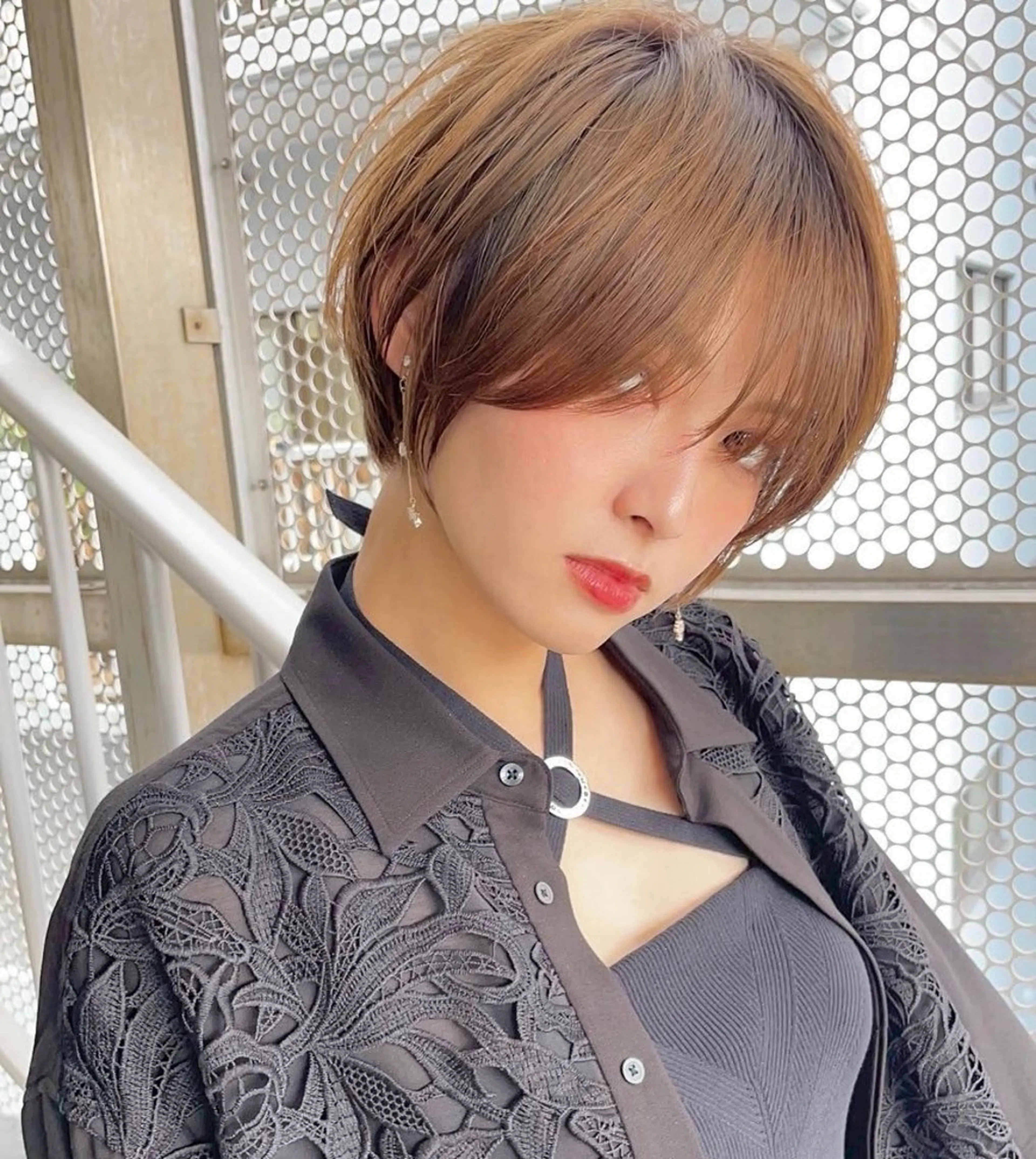 ショート カラー カット ヘアカラー トリートメント Lond Bloom 天神ショート/ボブのヘアスタイル