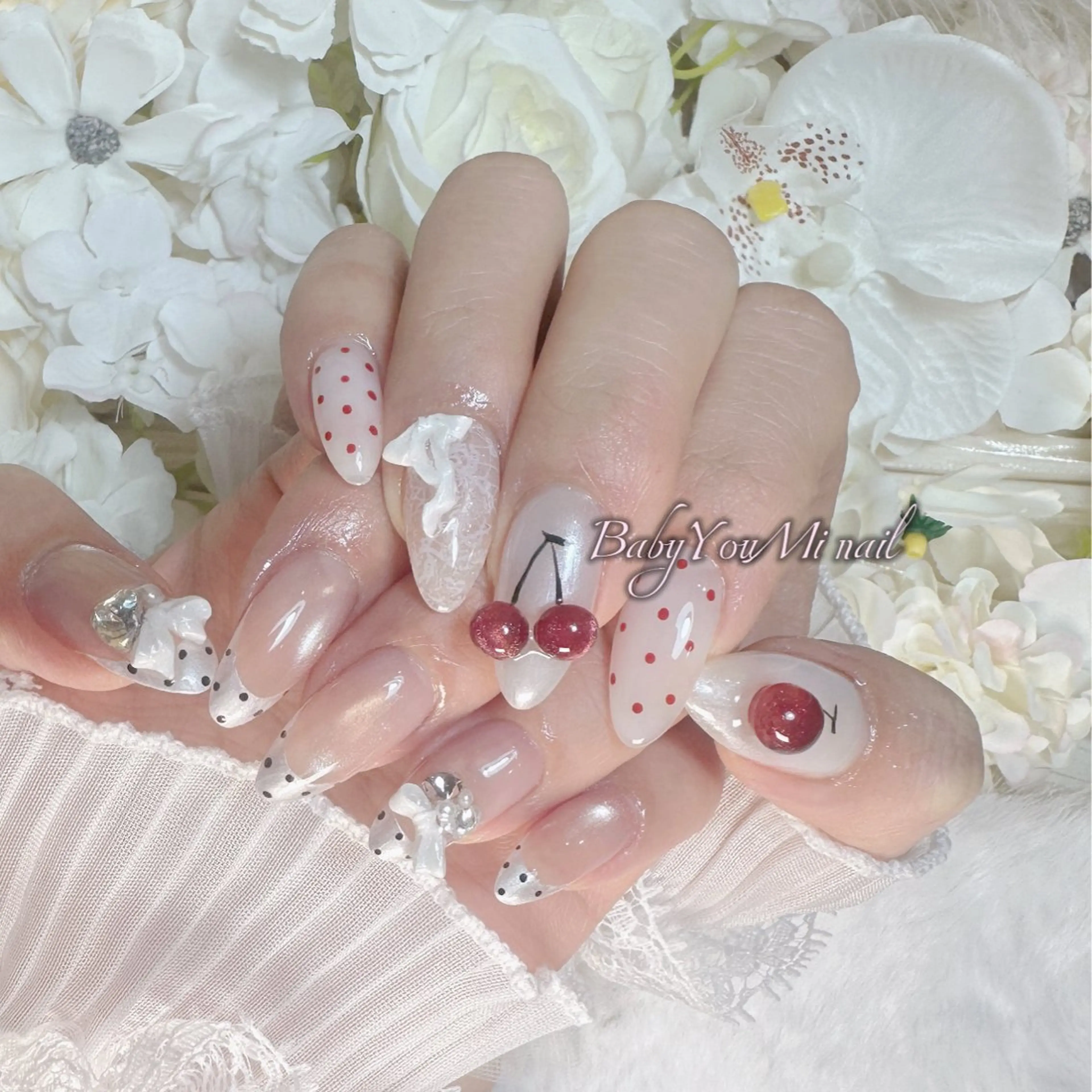 ネイル オーロラネイル 成人式 フットネイル フレンチネイル ジェルネイル ハンドネイル BabyYouMi nailのネイルデザイン