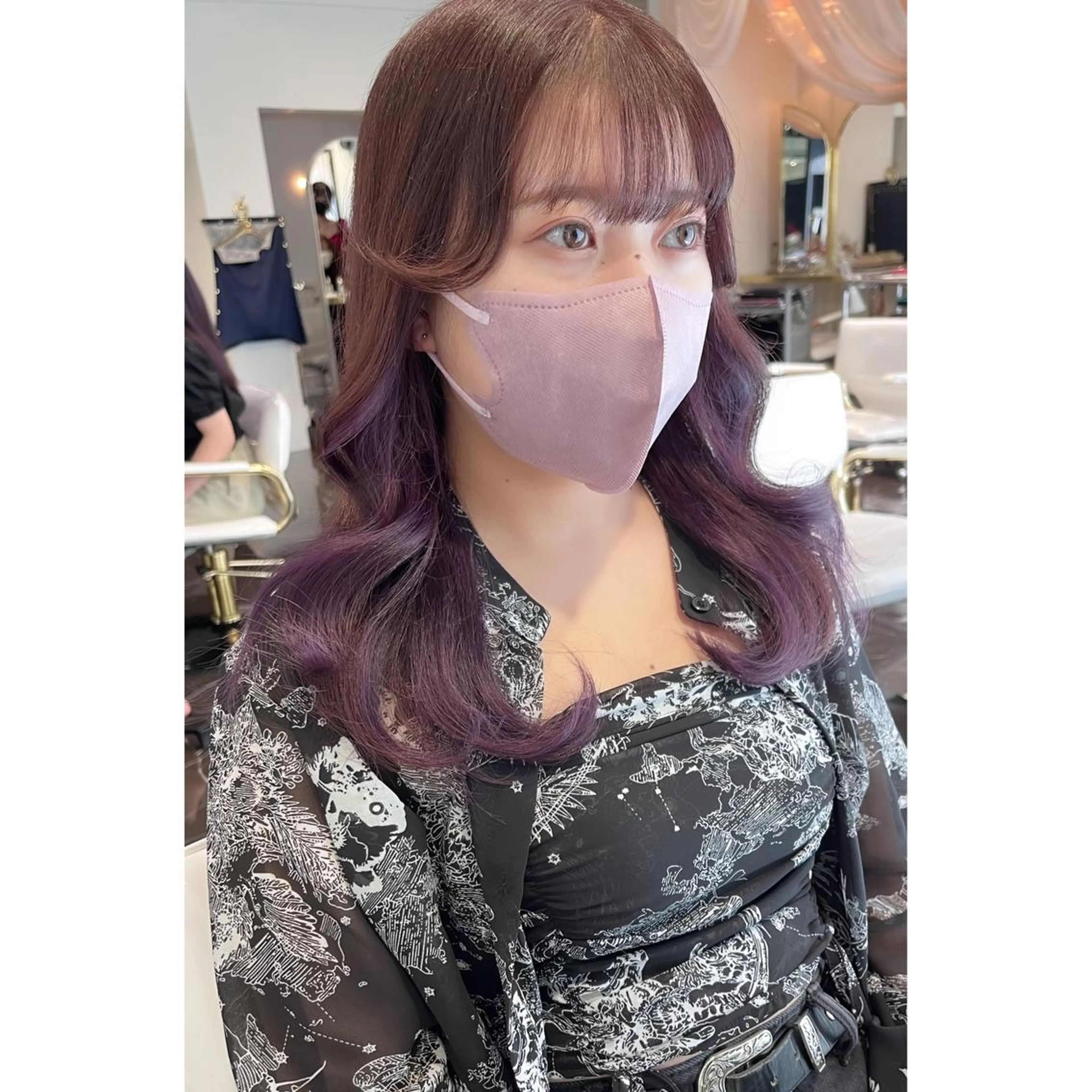 セミロング カラー ブリーチ カット LOTTA CUCCI所属・miyu /トレンド カラー×艶髪のヘアスタイル