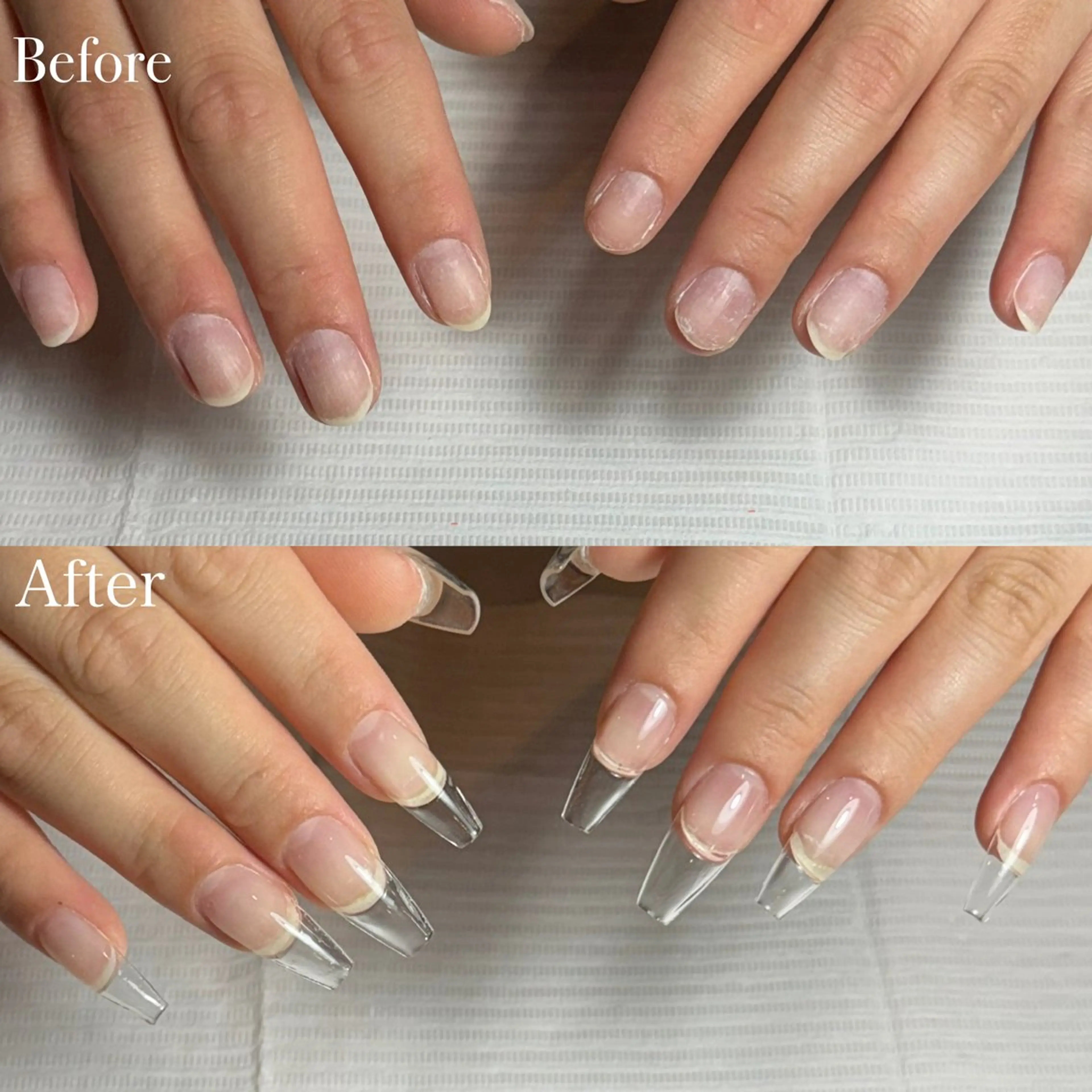 ネイル 長さ出し ロングネイル スカルプネイル ショートネイル スクエアネイル NailTailor ネイルテイラーのネイルデザイン
