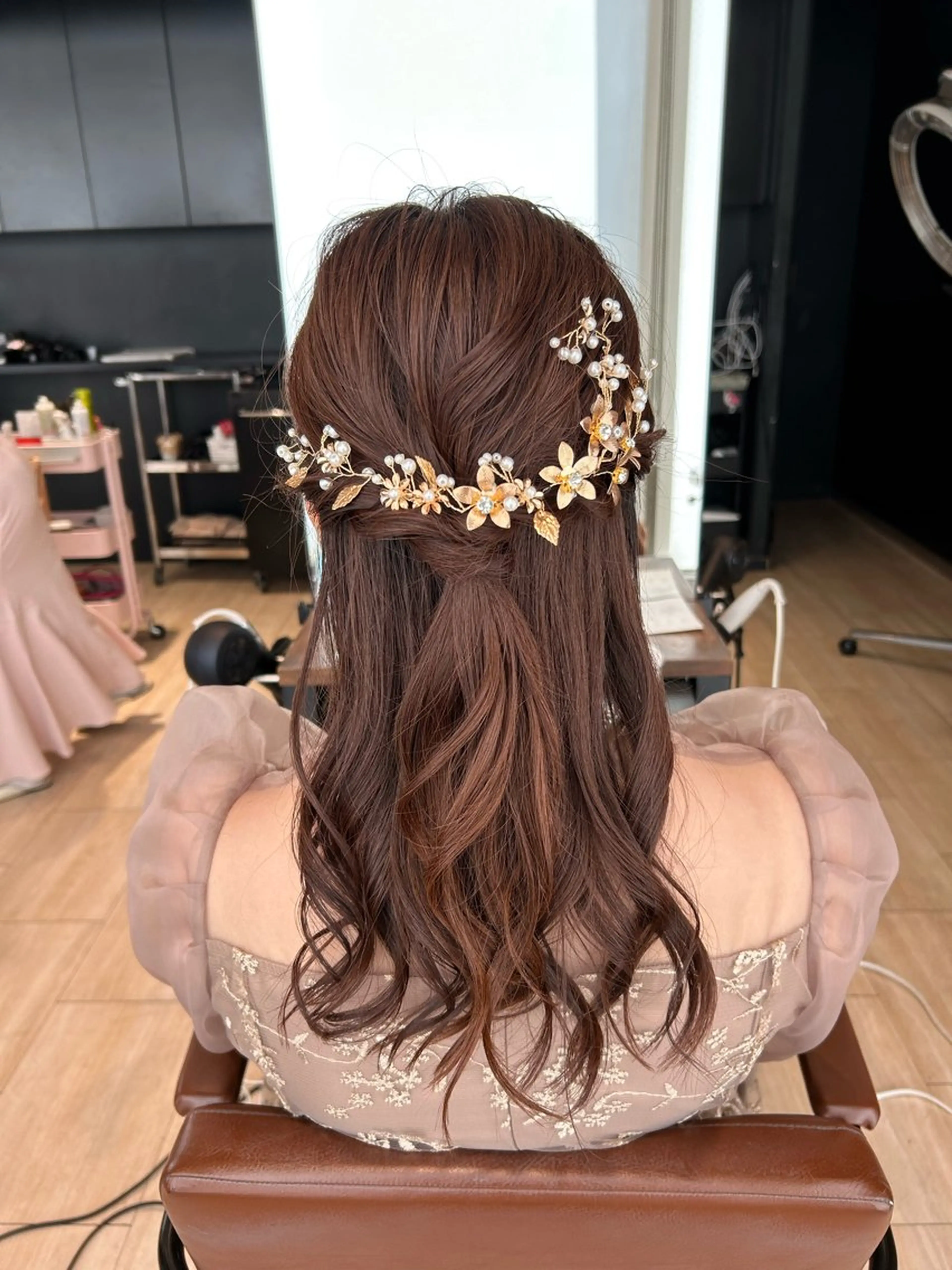 セミロング ヘアアレンジ ハーフアップ トリートメント ヘアセット 髙木美緒🌿 レイヤー/アレンジのヘアスタイル