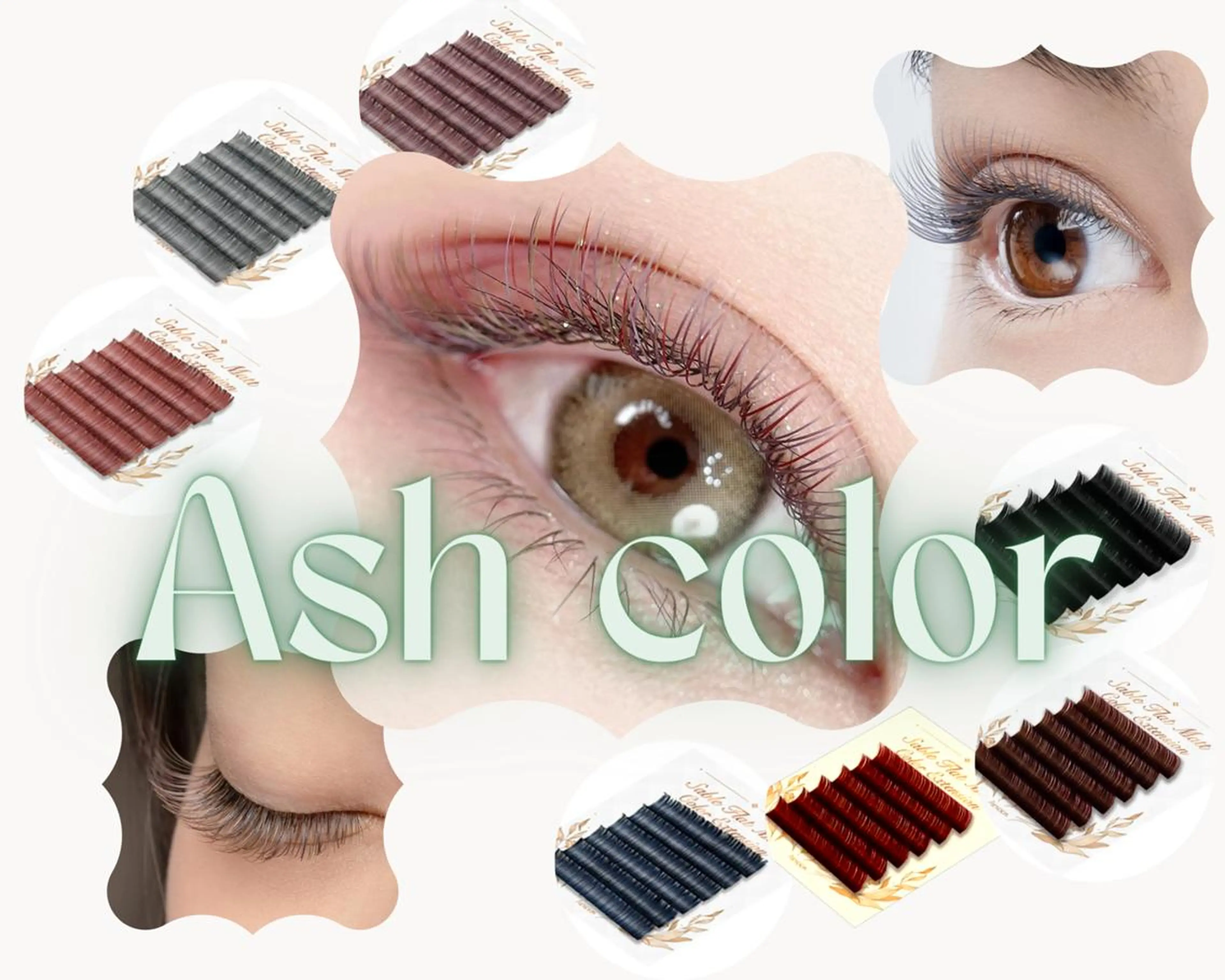 抜け感・透明感◎【アッシュ系カラー フラットラッシュ】100本の写真