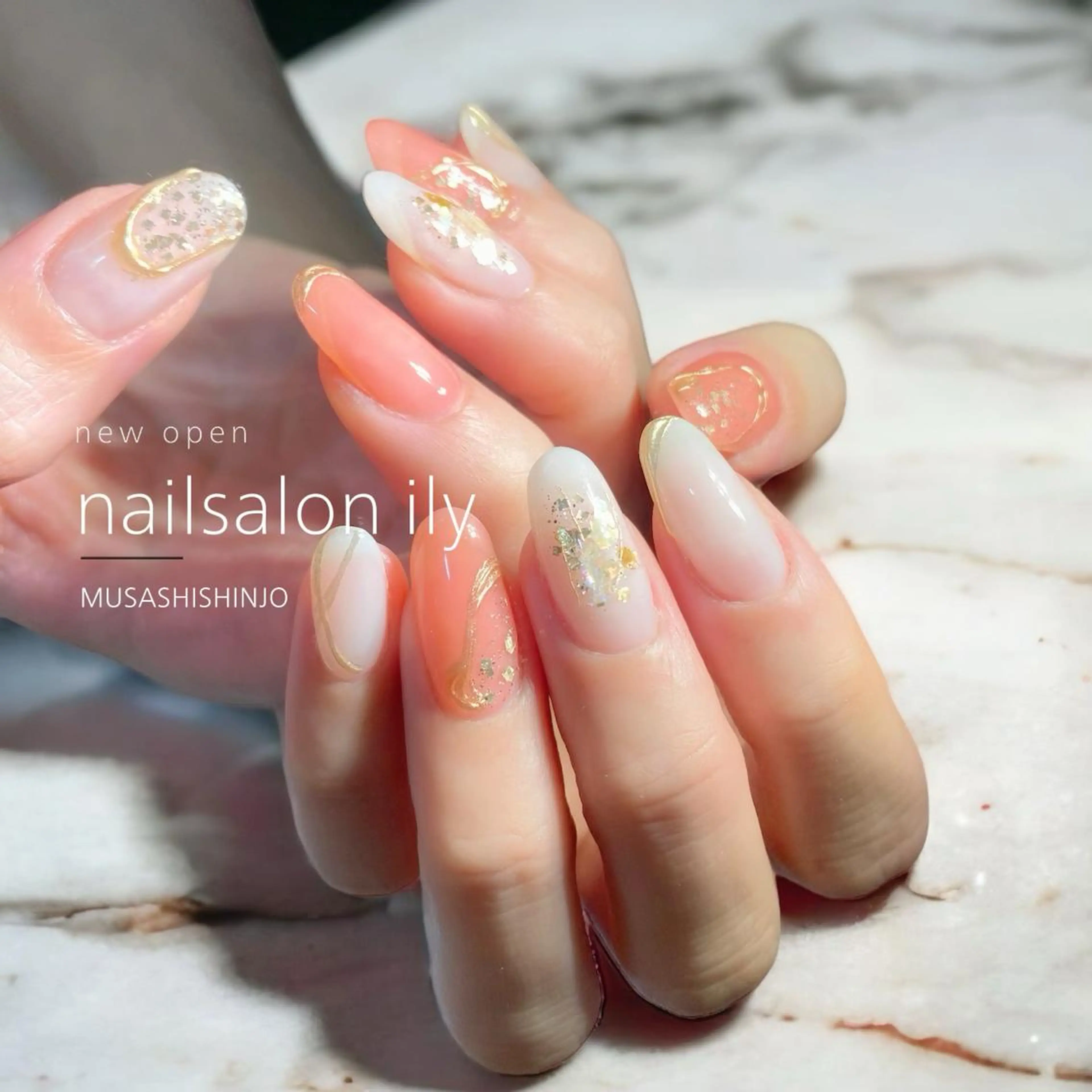 ネイル ニュアンスネイル オフィスネイル シンプルネイル nail salon ily 武蔵新城のネイルデザイン